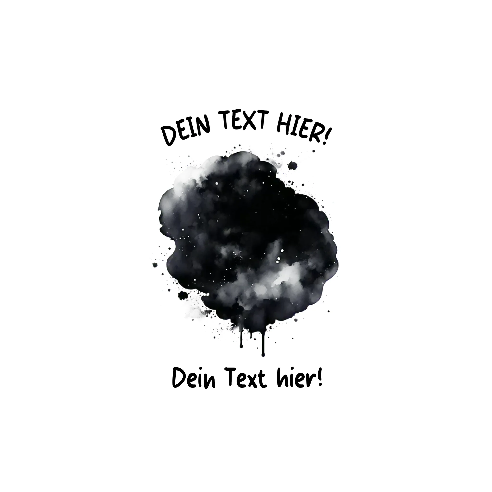 KI-Cartoon-Effekt Splash • mehrere Artikel • ’Statement-Collection’ • Wunschtext • Mein Fotomotiv