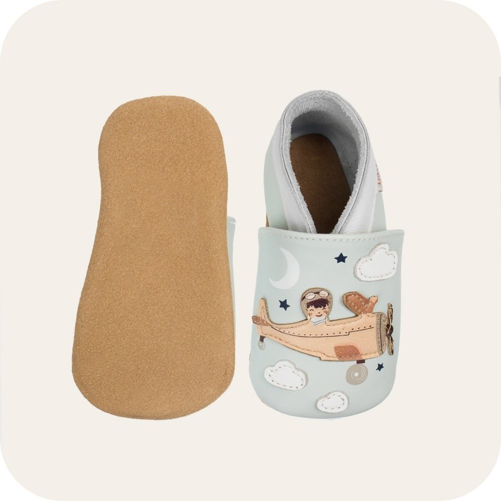 Aviator-Babyhausschuhe aus weichem Leder