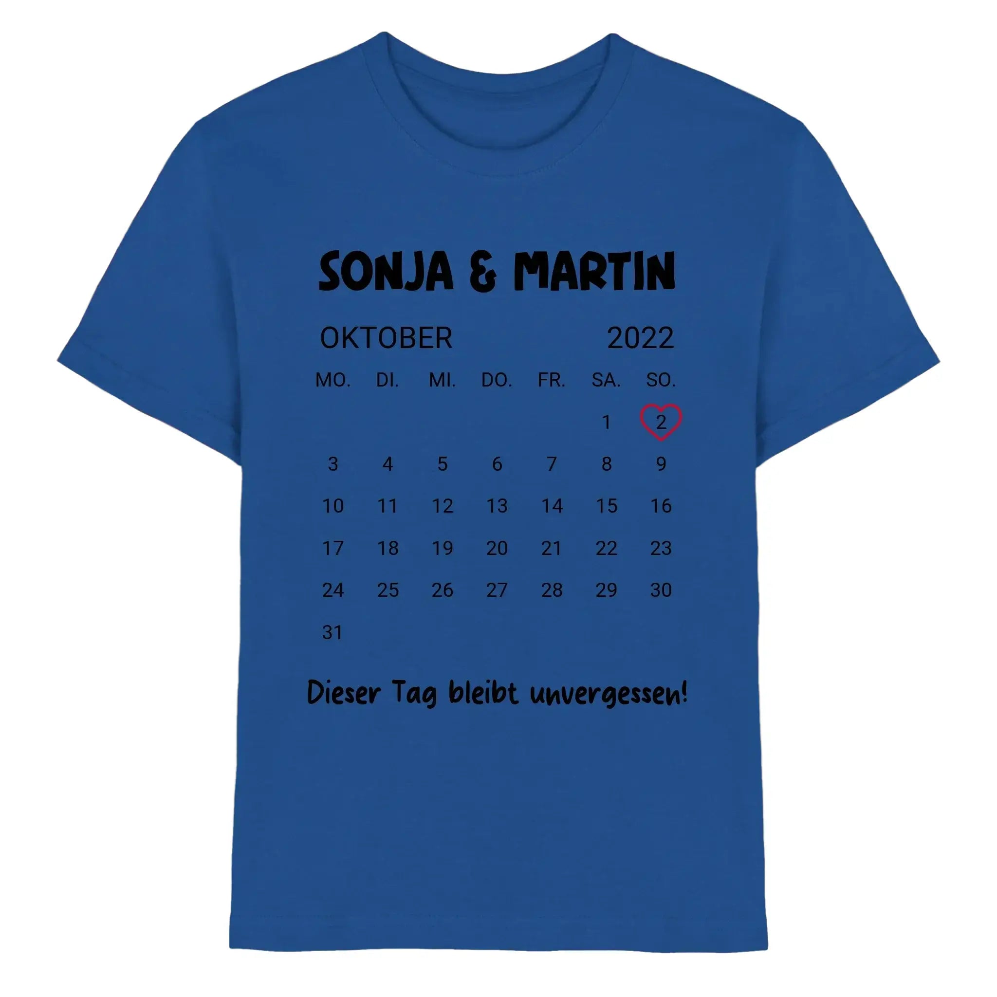 Kalender mit Wunschdatum • mehrere Artikel • ’Statement-Collection’ • Wunschtext • Mein Motiv - Premium Kinder T-Shirt