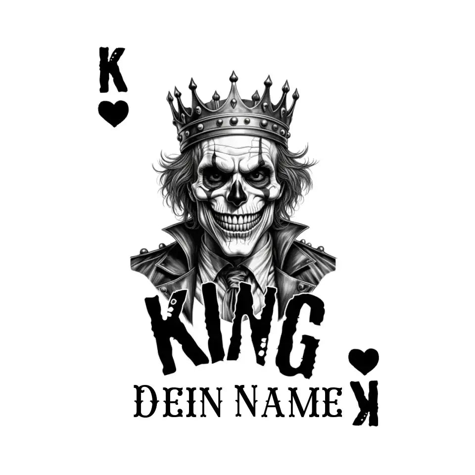 6in1-Kollektion: Poker King + Wunschtext • personalisiert • diverse Artikel - ausgestanzter Sticker 20x20 cm