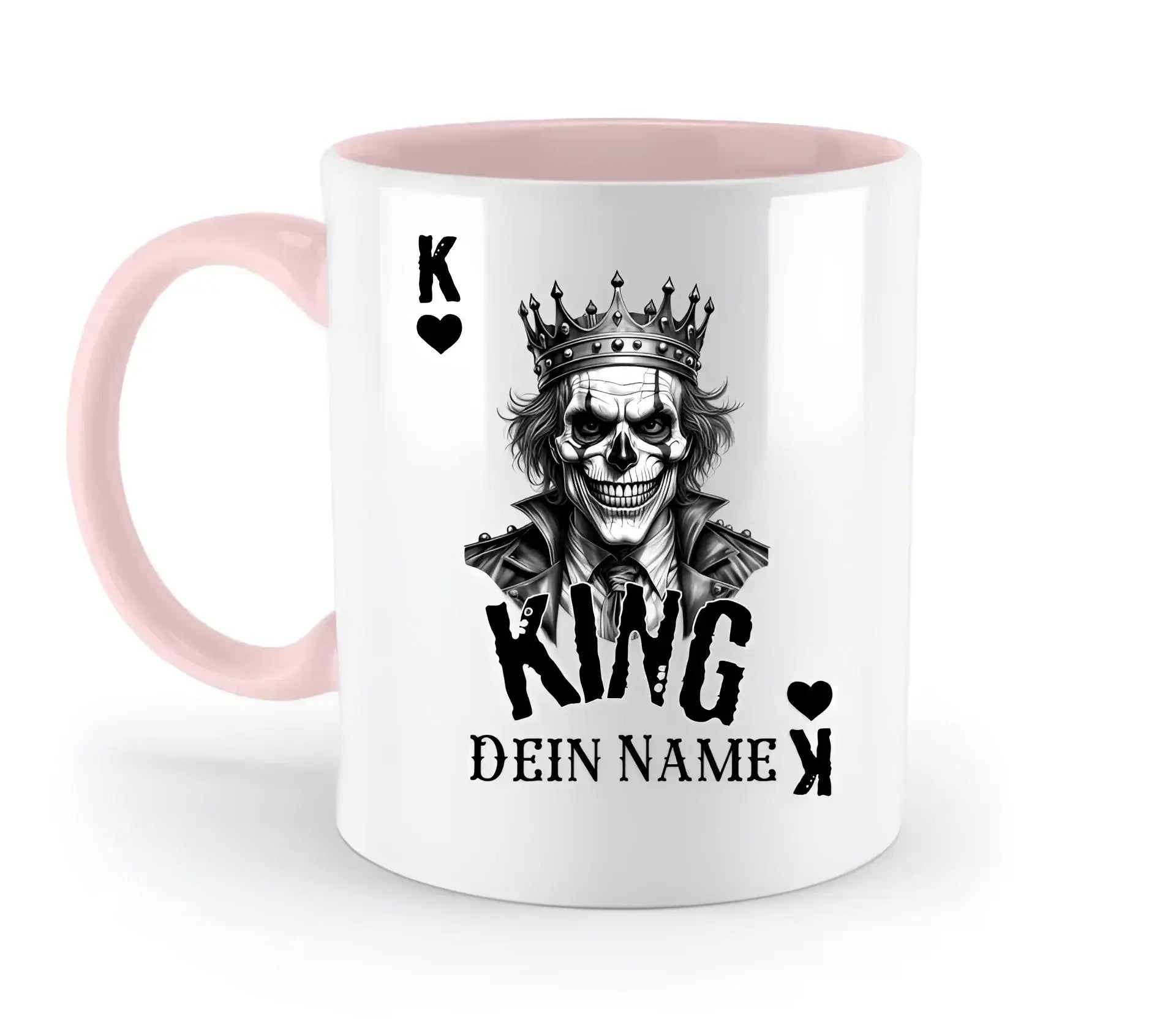 6in1-Kollektion: Poker King + Wunschtext • personalisiert • diverse Artikel - zweifarbige Tasse • spülmaschinengeeignet