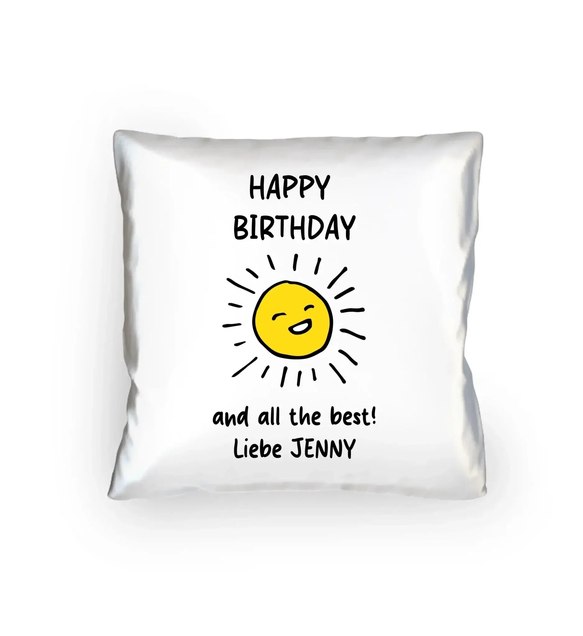 Geburtstag Motiv 2 • mehrere Artikel • ’Statement-Collection’ • Wunschtext • Mein - Kissen / White / 40cm-x-40cm