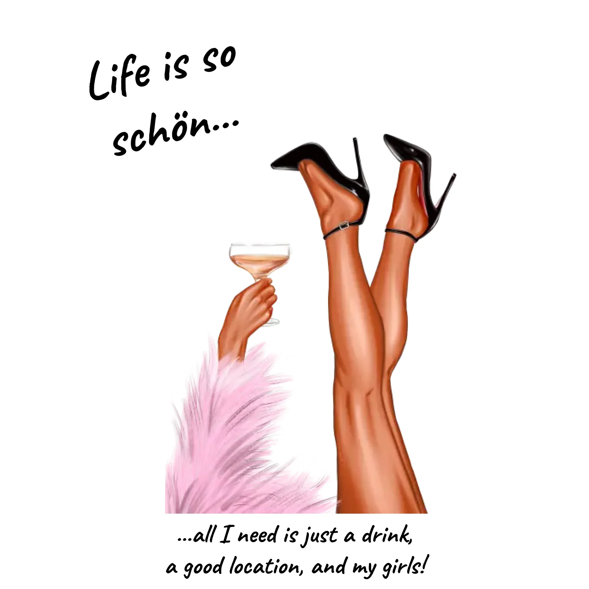 Ladies: Party-Beine • mehrere Artikel • ’Statement-Collection’ • Wunschtext • personalisierte Figuren - Untersetzer