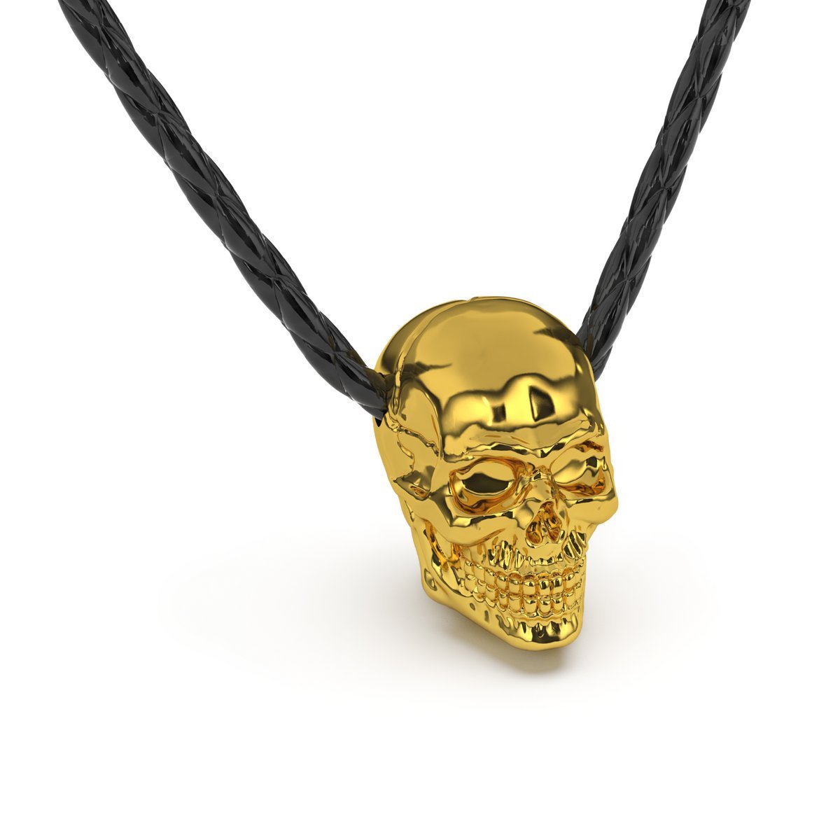 Lederhalskette "Skull"