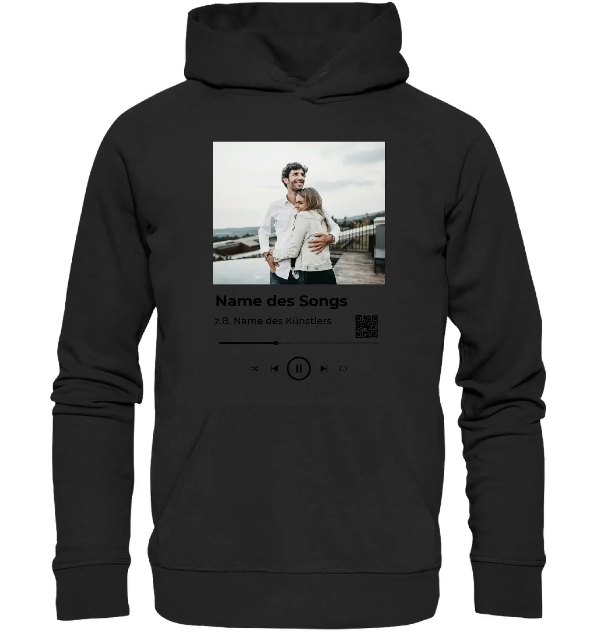 Spotify-Fotomotiv • mehrere Artikel • ’Statement-Collection’ • Wunschtext • Mein Fotomotiv - Unisex Hoodie • Bio