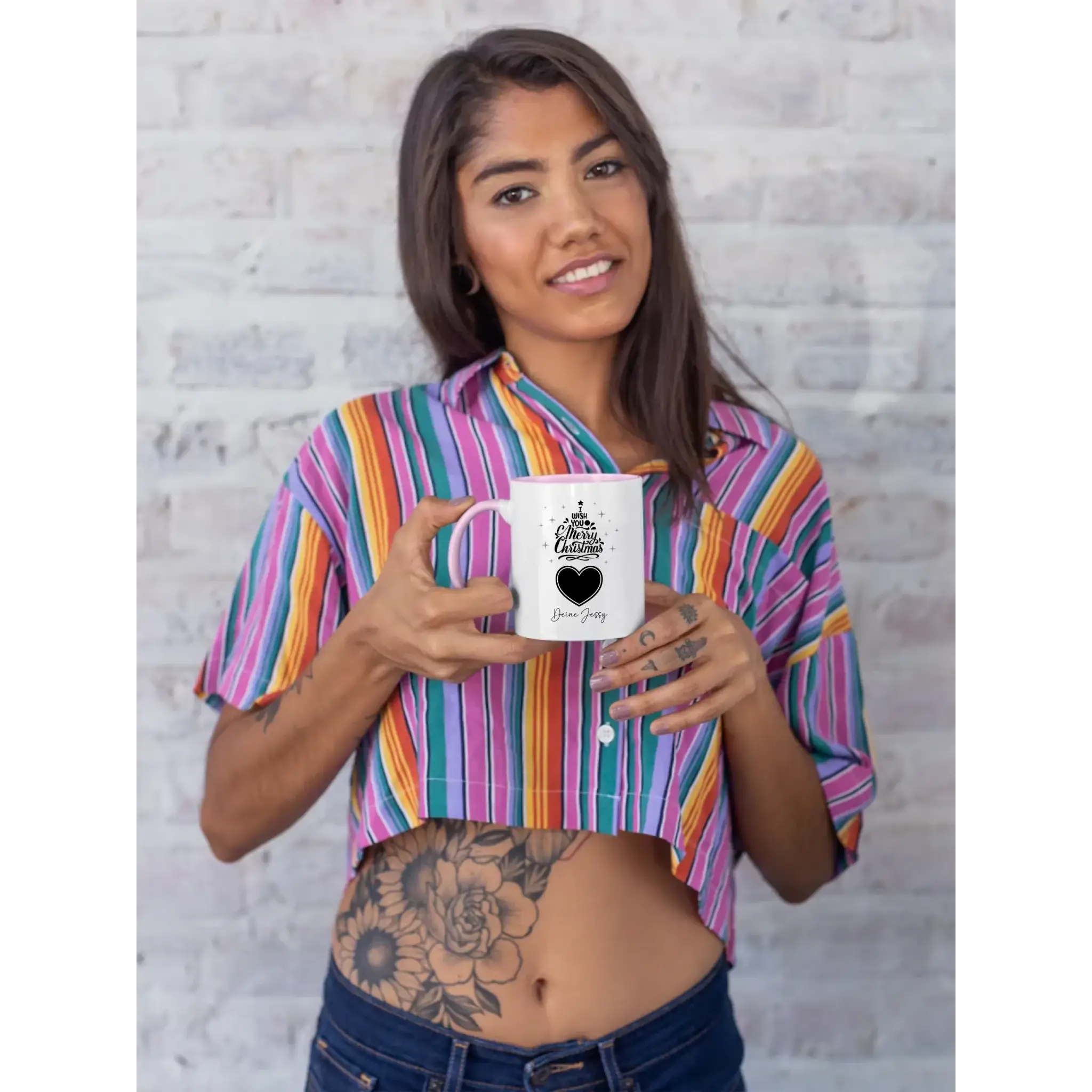 8in1-Fotogeschenk: Dein Foto im Merry Christmas Tree + Wunschtext • X-mas • personalisiert • diverse Artikel
