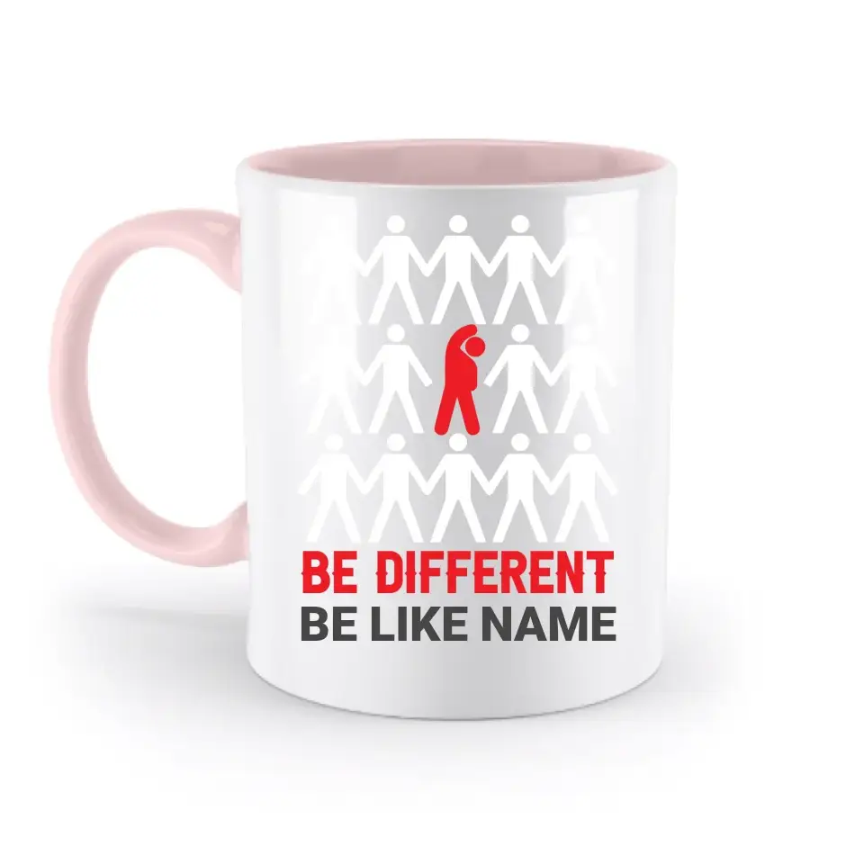 8in1-Kollektion: Be different + Wunschtext • 14 verschiedene Farben • personalisiert • diverse Artikel - zweifarbige