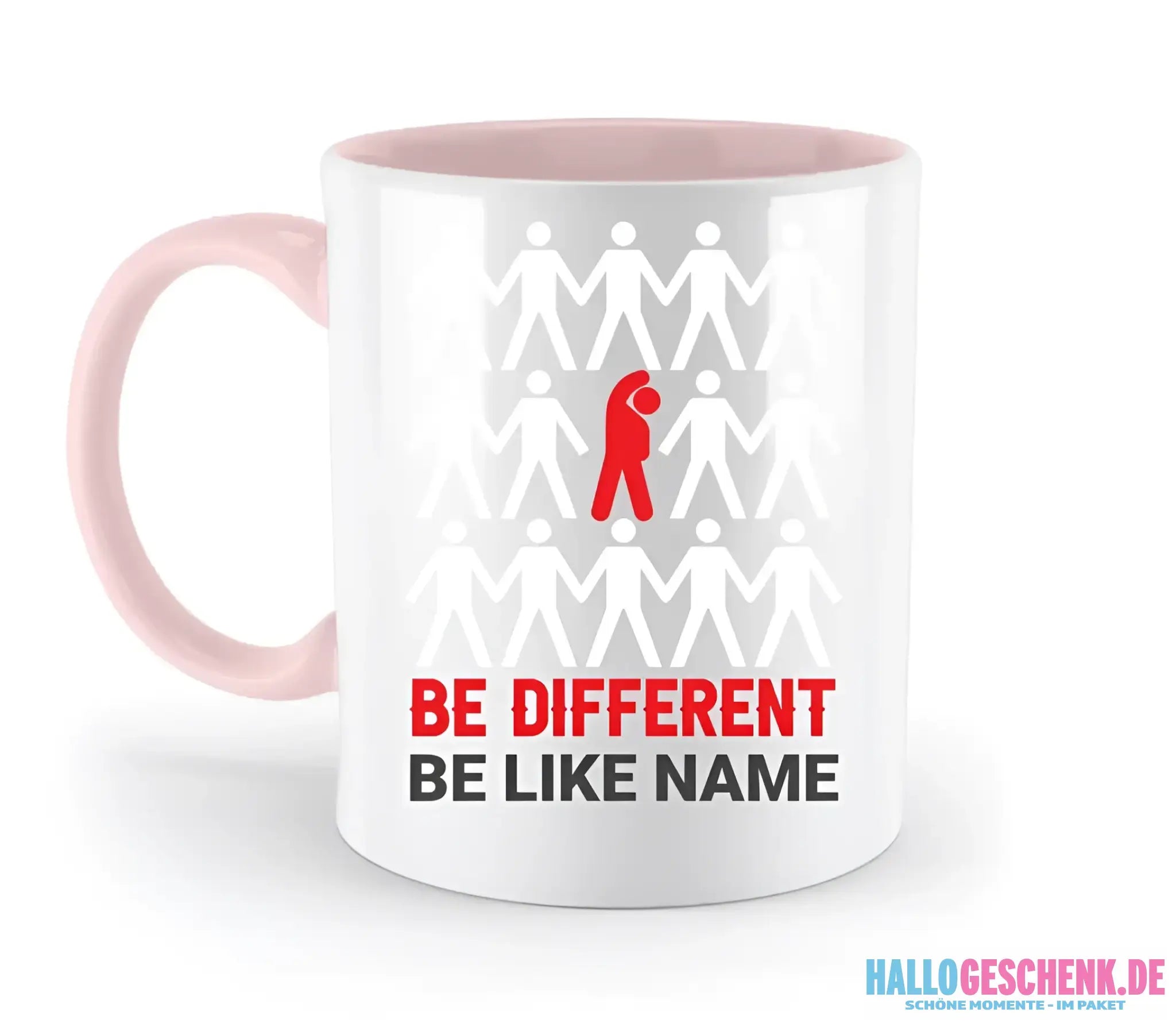 8in1-Kollektion: Be different + Wunschtext • 14 verschiedene Farben • personalisiert • diverse Artikel - zweifarbige