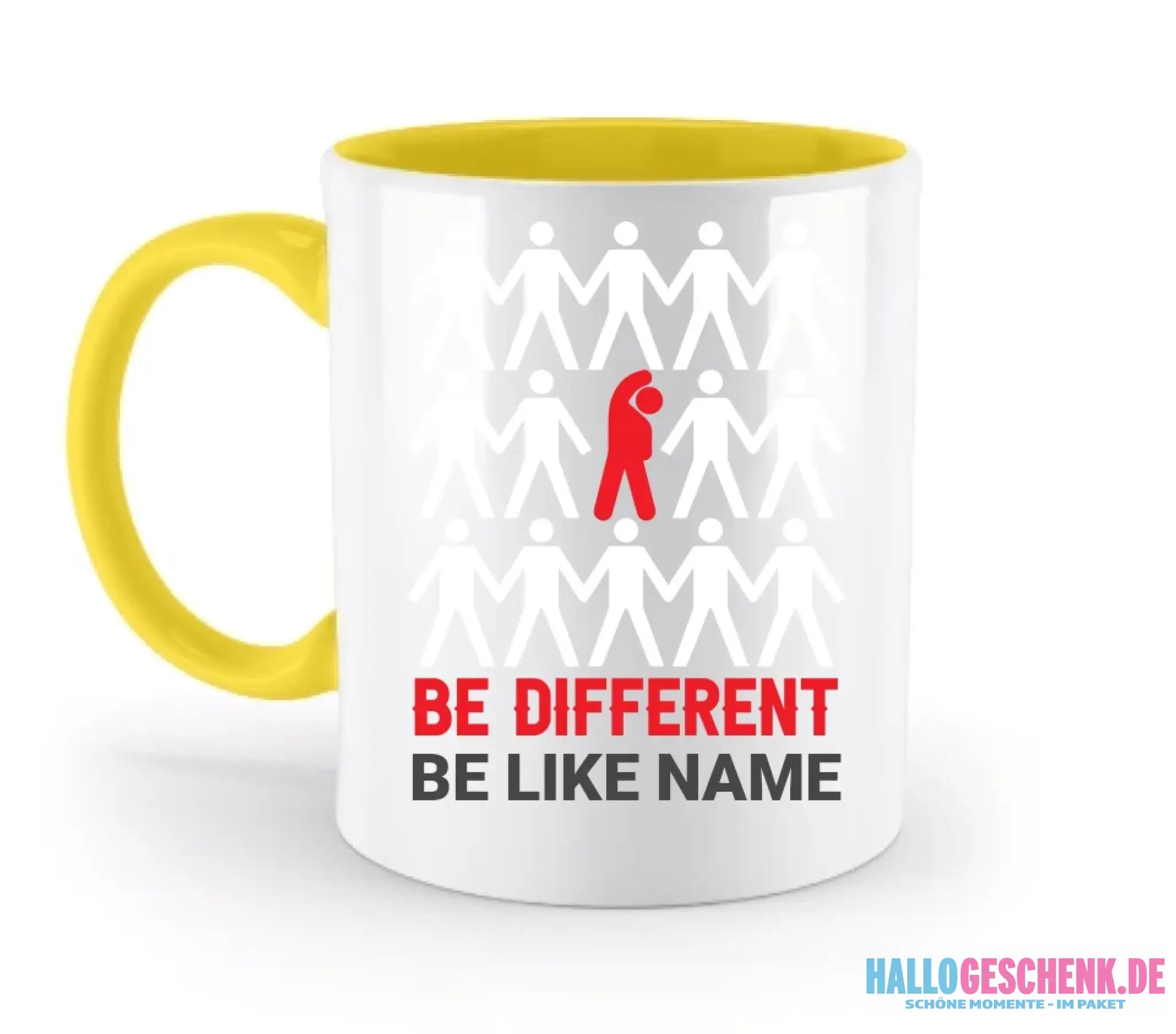 8in1-Kollektion: Be different + Wunschtext • 14 verschiedene Farben • personalisiert • diverse Artikel - zweifarbige