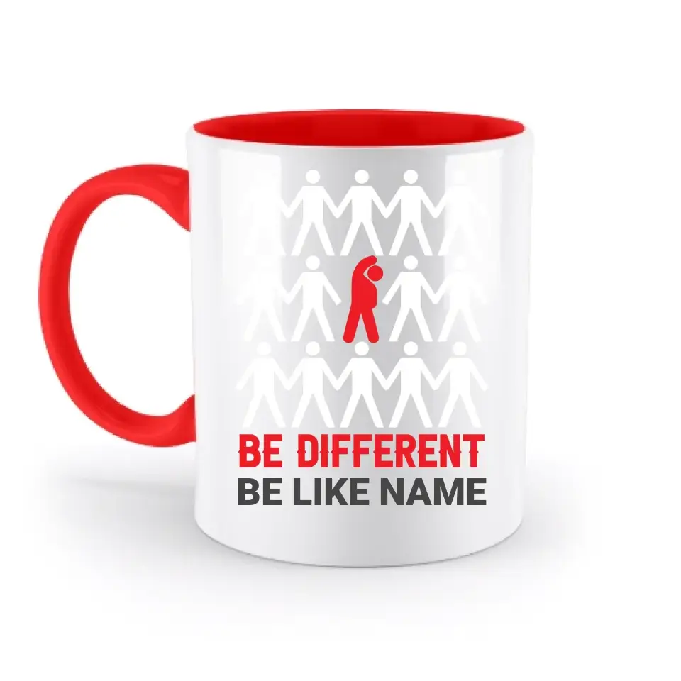 8in1-Kollektion: Be different + Wunschtext • 14 verschiedene Farben • personalisiert • diverse Artikel - zweifarbige