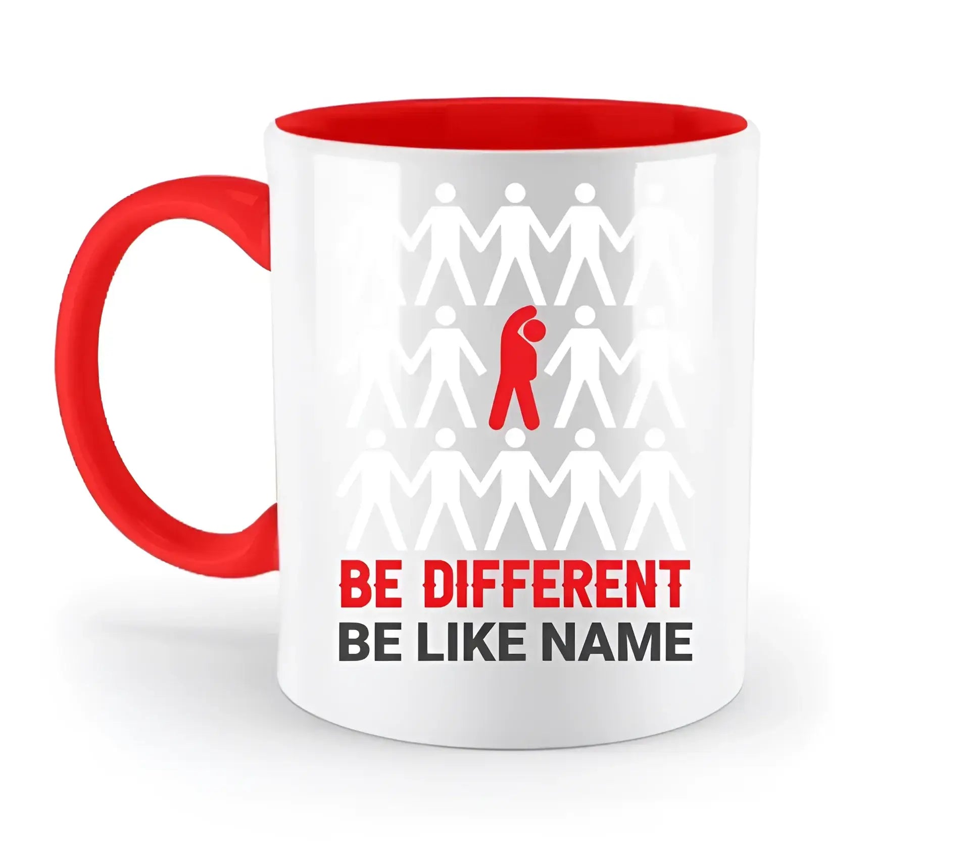 8in1-Kollektion: Be different + Wunschtext • 14 verschiedene Farben • personalisiert • diverse Artikel - zweifarbige