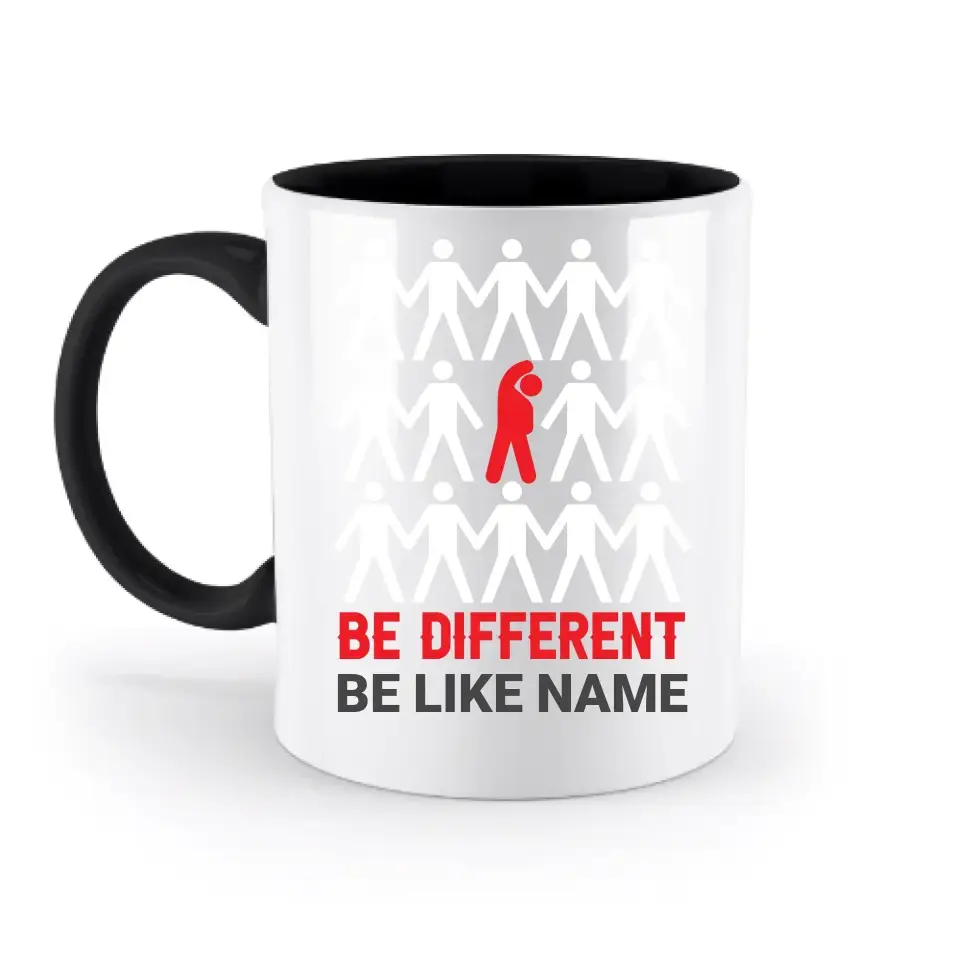 8in1-Kollektion: Be different + Wunschtext • 14 verschiedene Farben • personalisiert • diverse Artikel - zweifarbige