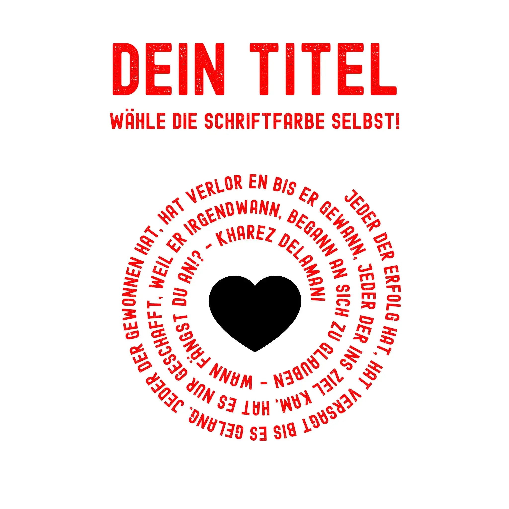 8in1-Kollektion: Dein Text im Kreis • personalisiert • diverse Artikel • Spiraltext - ausgestanzter Sticker 20x20 cm