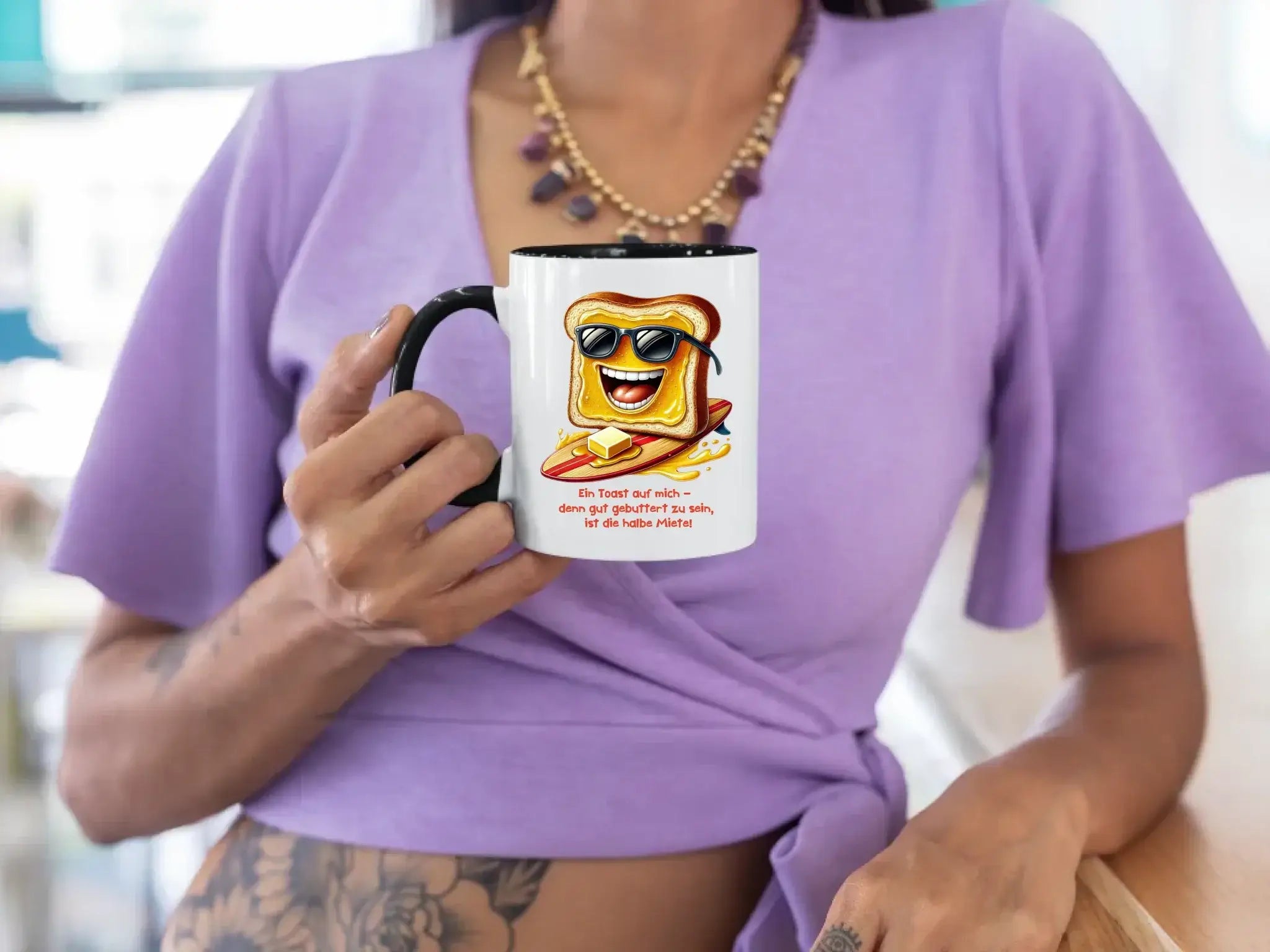 11-oz-color-rim-mug-mockup-of-a-tattooed-woman-leaning-on-a-bar-27841