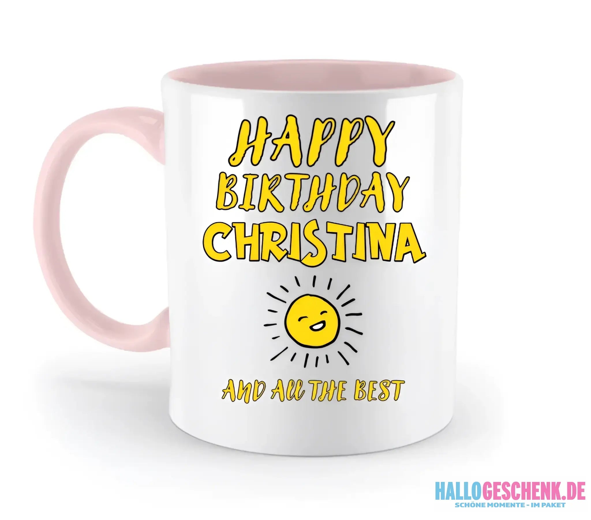 8in1-Kollektion: Geburtstag + Wunschtext • personalisiert • diverse Artikel - zweifarbige Tasse • spülmaschinengeeignet