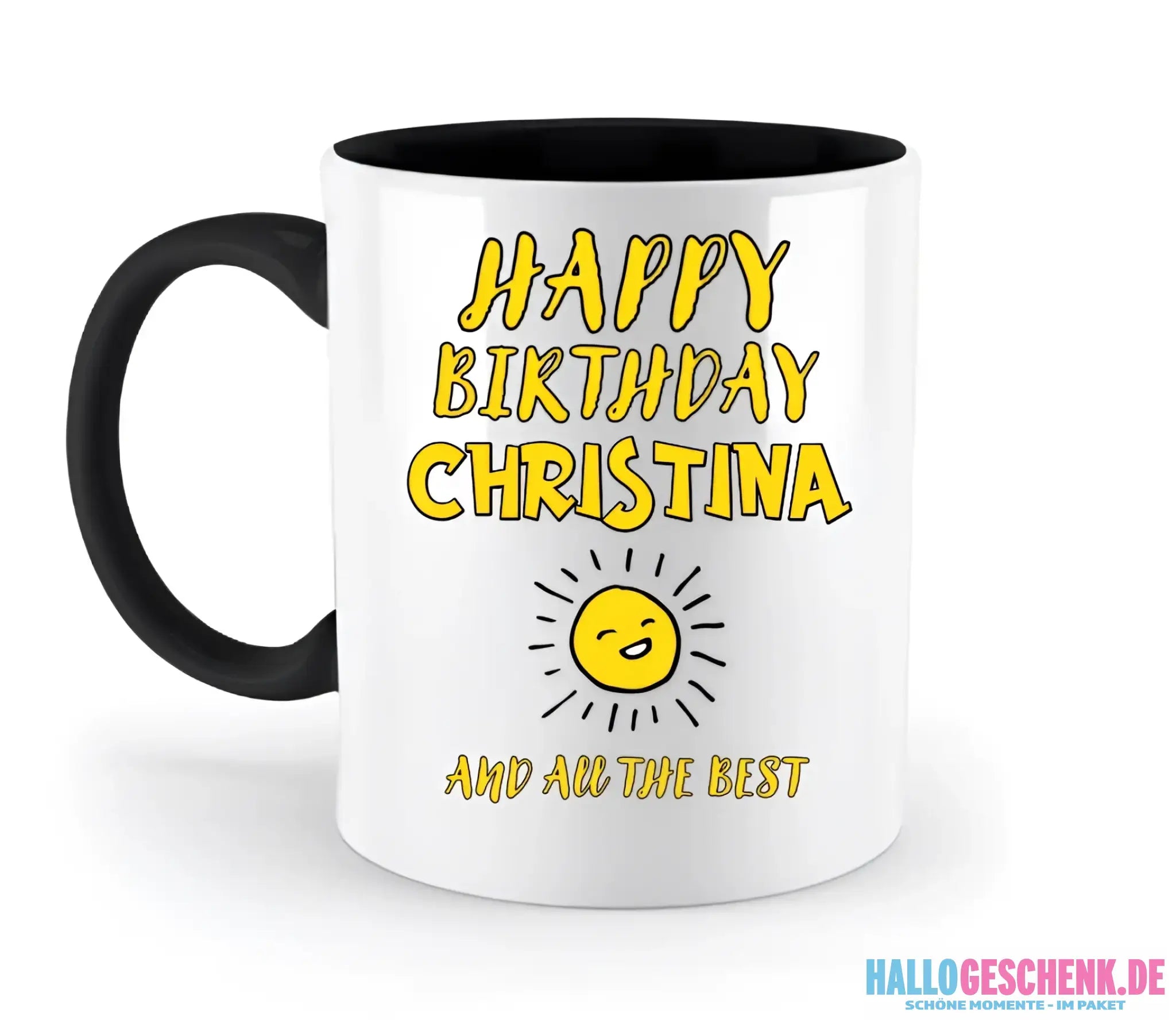 8in1-Kollektion: Geburtstag + Wunschtext • personalisiert • diverse Artikel - zweifarbige Tasse • spülmaschinengeeignet
