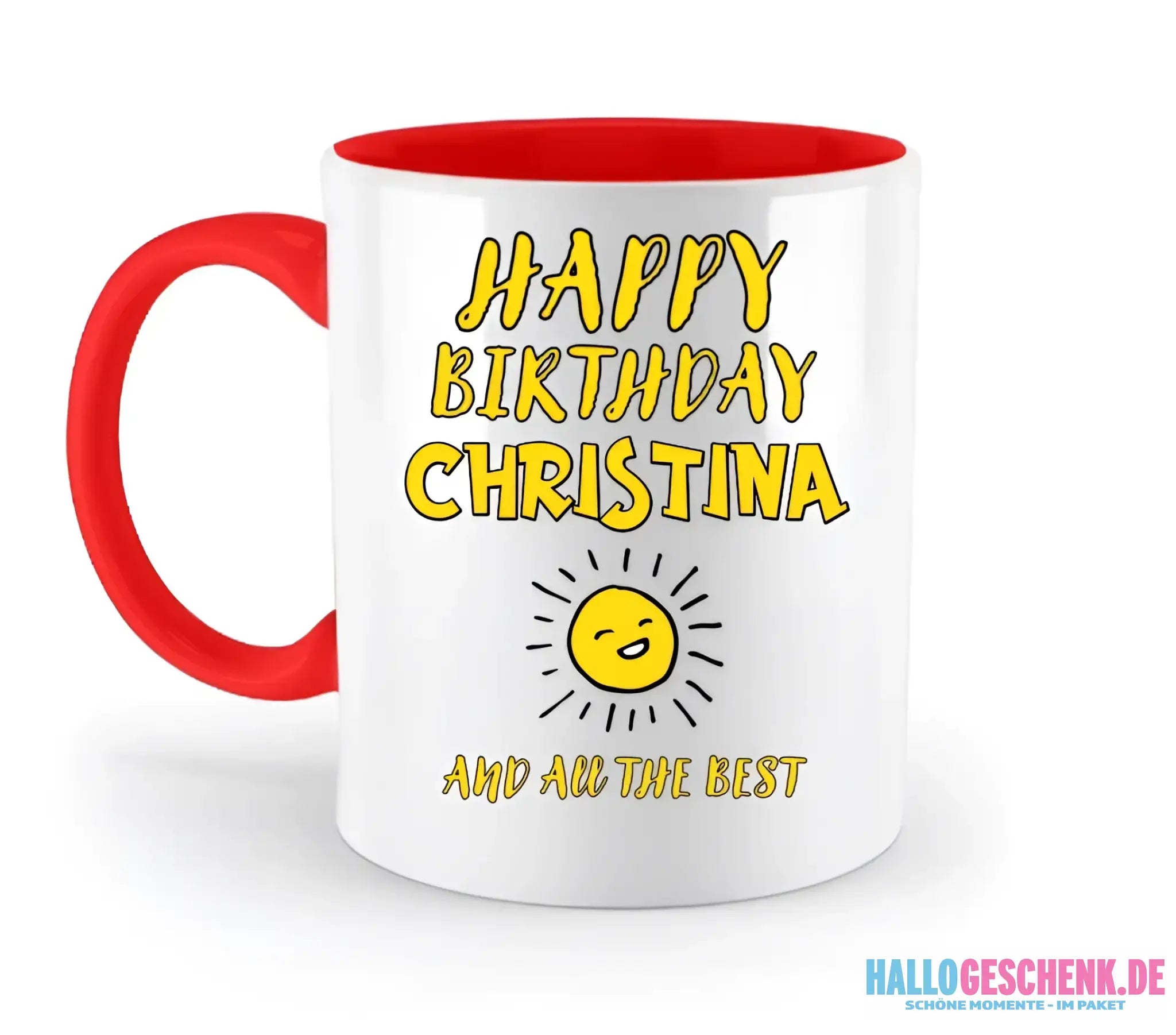 8in1-Kollektion: Geburtstag + Wunschtext • personalisiert • diverse Artikel - zweifarbige Tasse • spülmaschinengeeignet