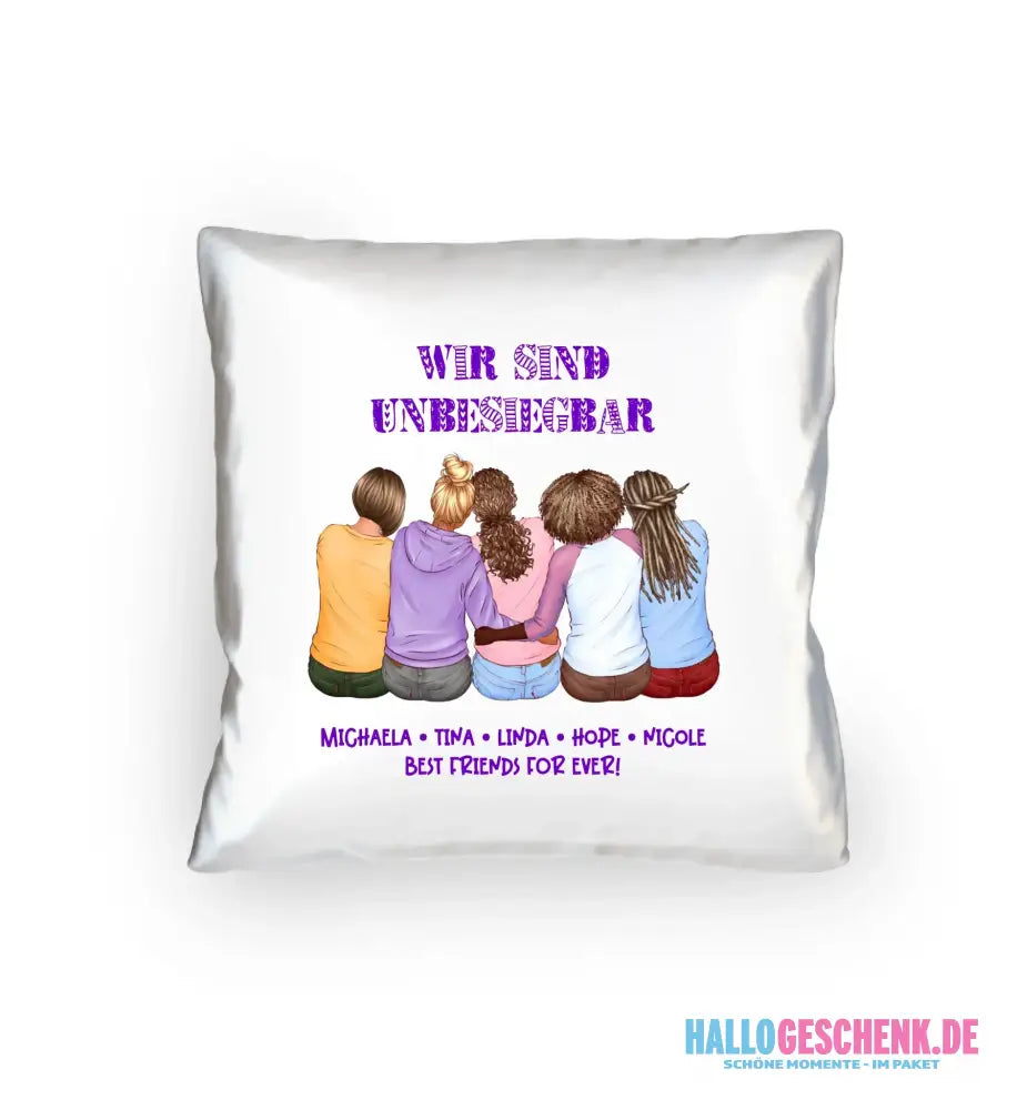 8in1-Kollektion: Gestalte 2-5 Freundinnen + Wunschtext • personalisiert • diverse Artikel - Kissen 40x40 cm / White