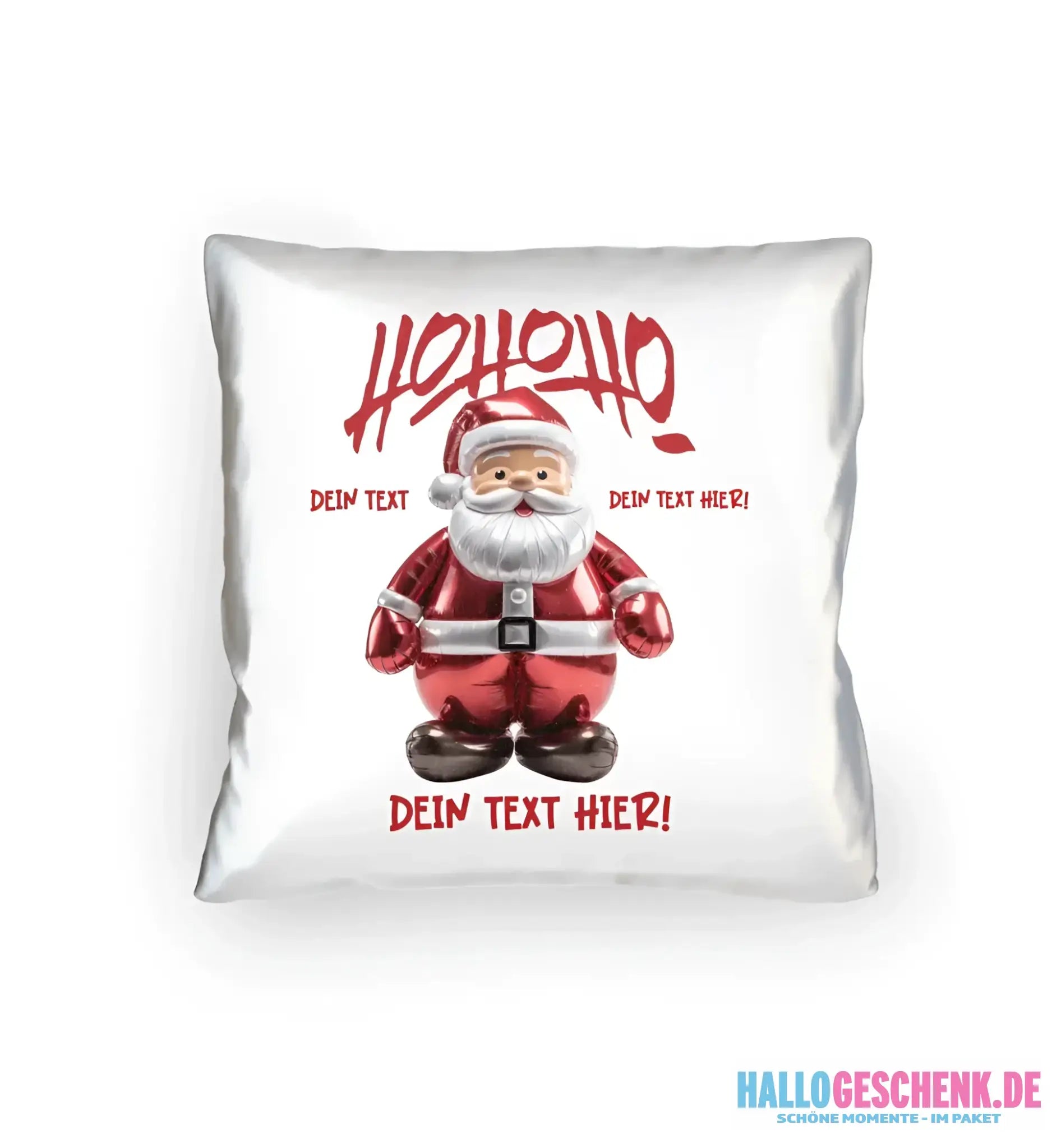 8in1-Kollektion: Ho ho ho Santa X-Mas Weihnachten + Wunschtext • personalisiert • diverse Artikel - Kissen 40x40 cm