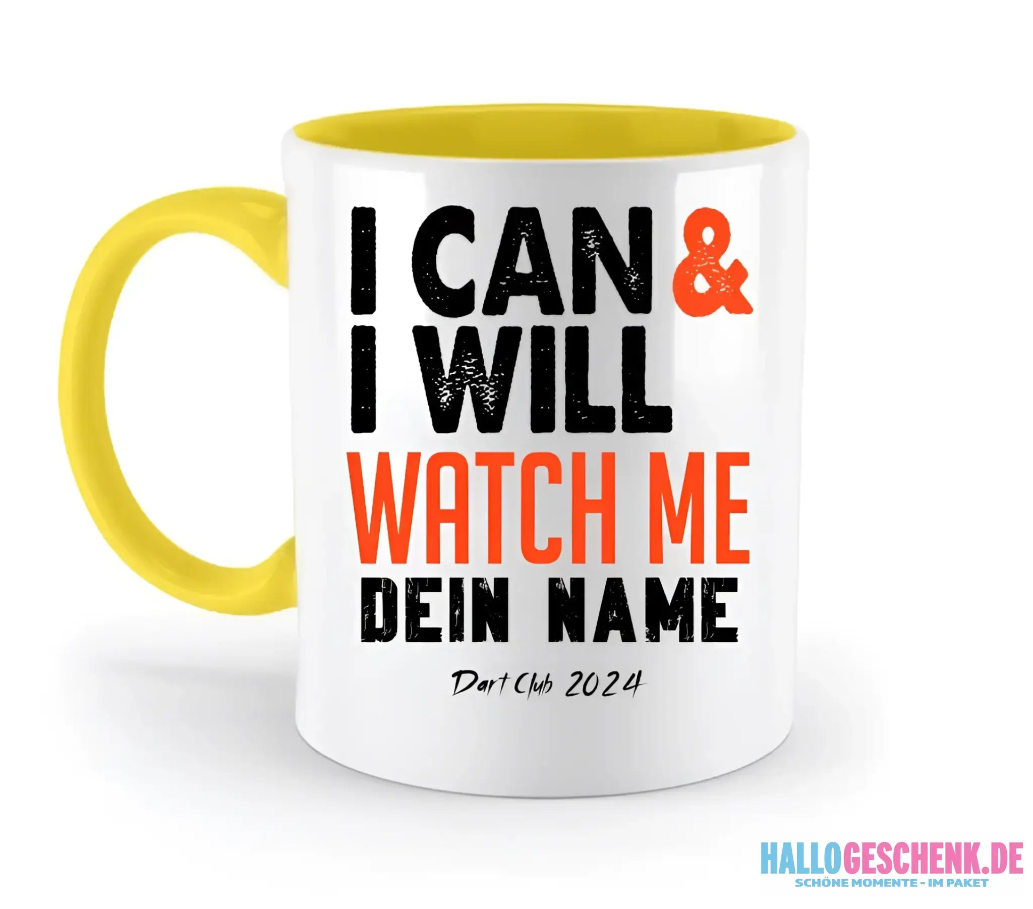 8in1-Kollektion: I CAN & I WILL + Wunschtext • personalisiert • diverse Artikel - zweifarbige Tasse