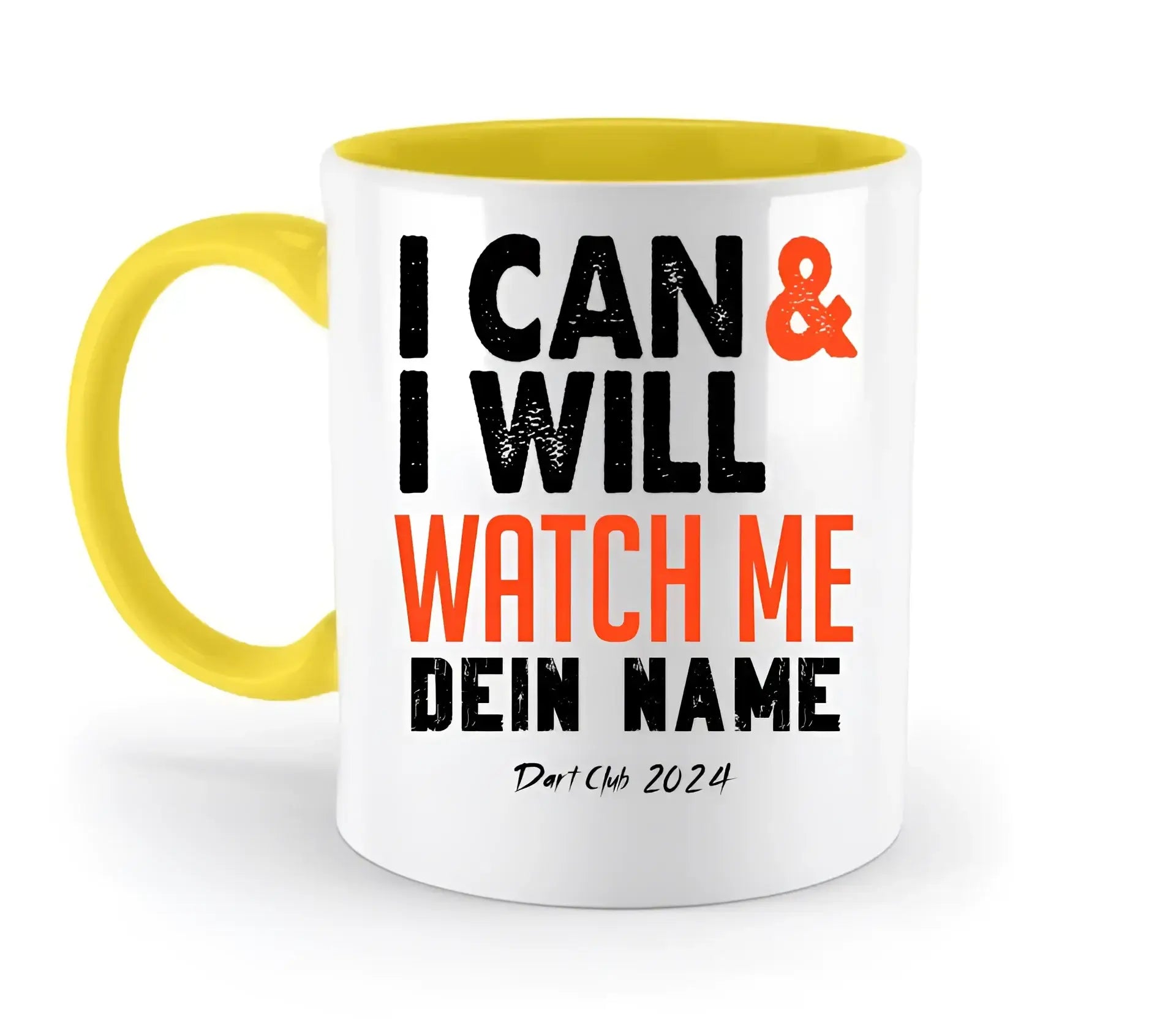 8in1-Kollektion: I CAN & I WILL + Wunschtext • personalisiert • diverse Artikel - zweifarbige Tasse