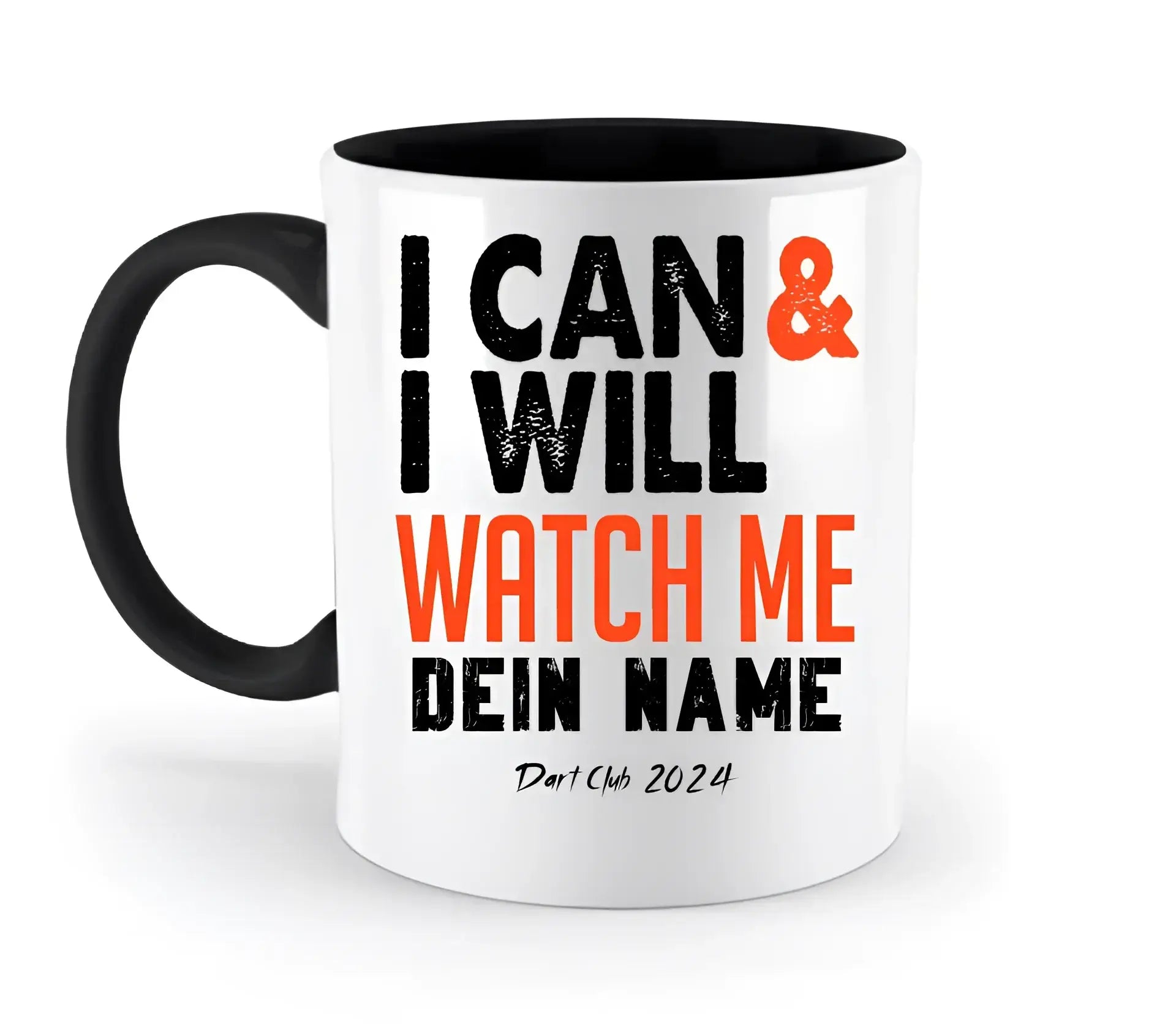 8in1-Kollektion: I CAN & I WILL + Wunschtext • personalisiert • diverse Artikel - zweifarbige Tasse