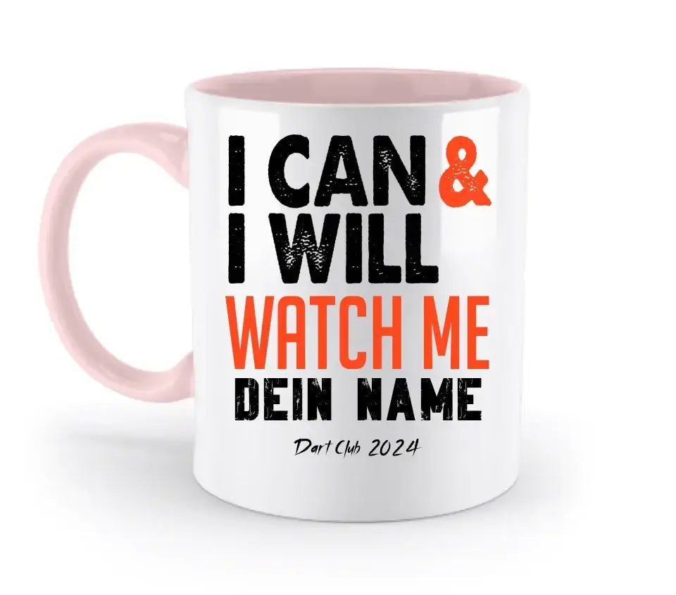 8in1-Kollektion: I CAN & I WILL + Wunschtext • personalisiert • diverse Artikel - zweifarbige Tasse