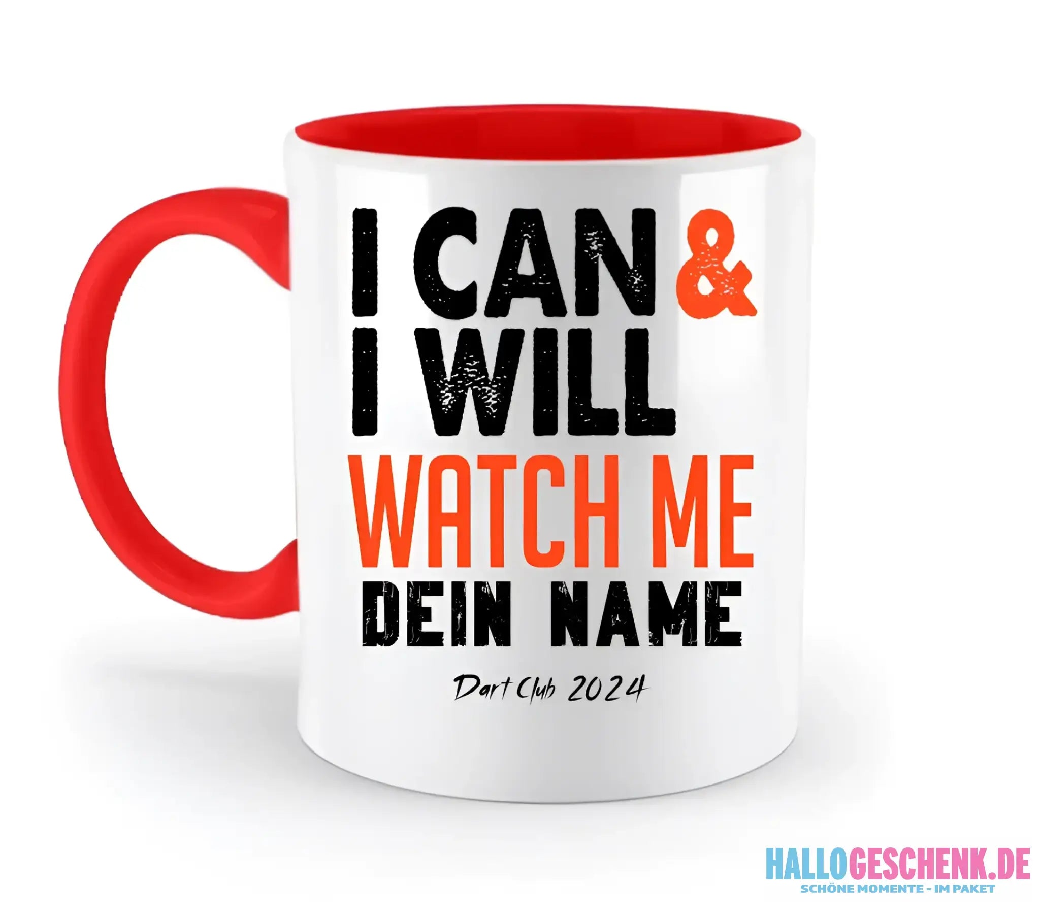 8in1-Kollektion: I CAN & I WILL + Wunschtext • personalisiert • diverse Artikel - zweifarbige Tasse