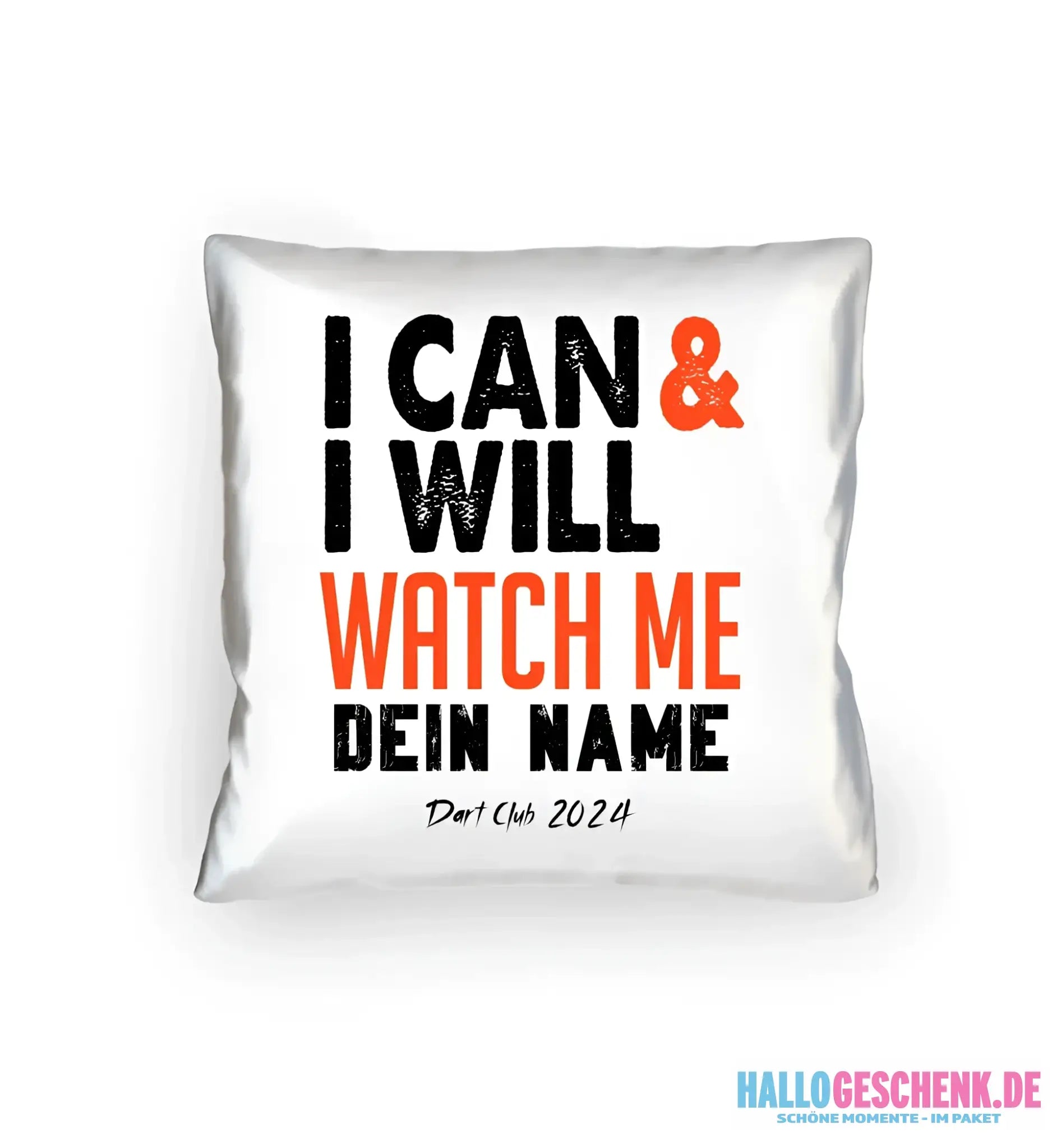 8in1-Kollektion: I CAN & I WILL + Wunschtext • personalisiert • diverse Artikel - Kissen 40x40 cm / White / 40cm-x-40cm
