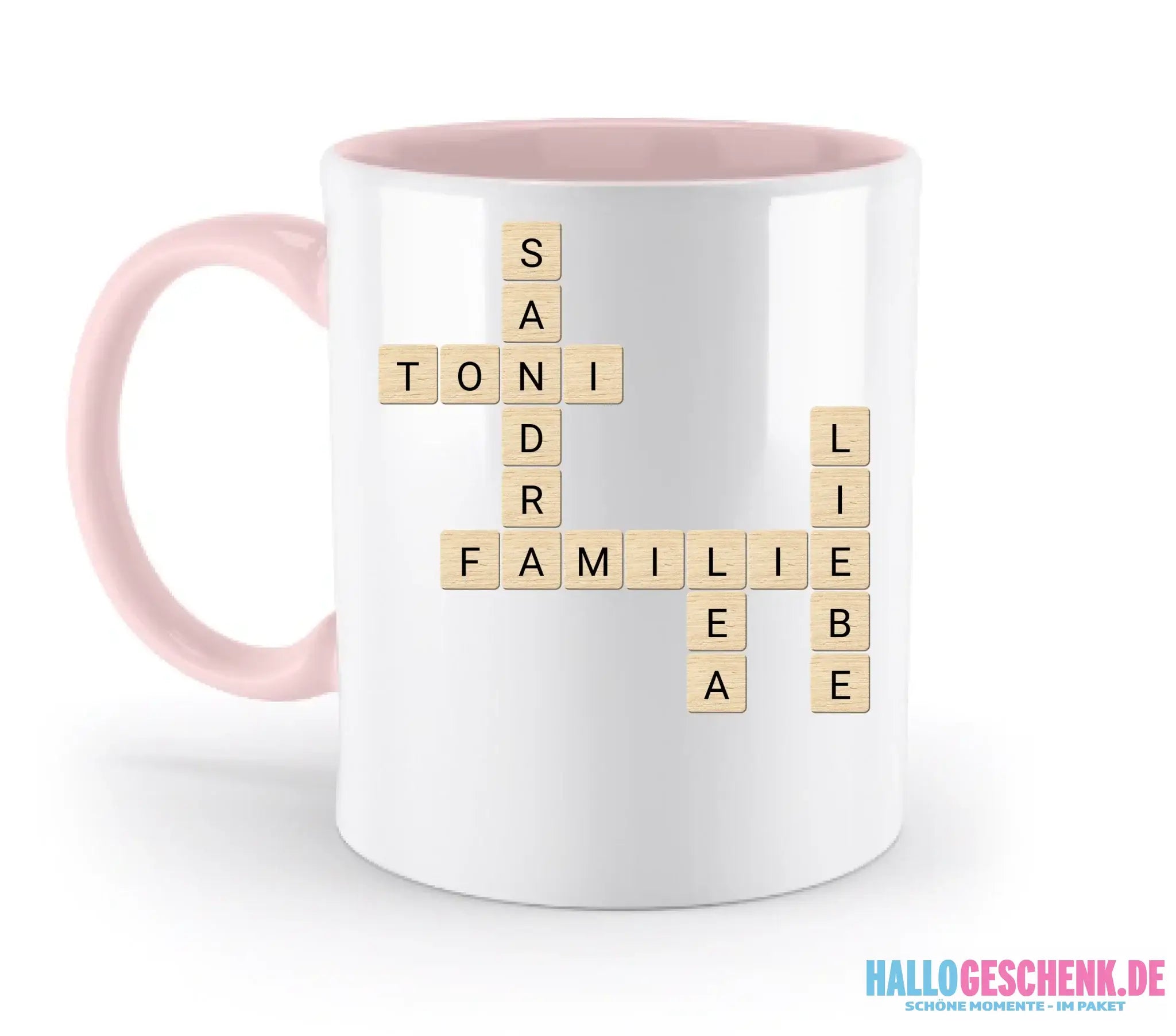 8in1-Kollektion: KREUZWORT Design automatische Generierung • personalisiert • diverse Artikel - zweifarbige Tasse