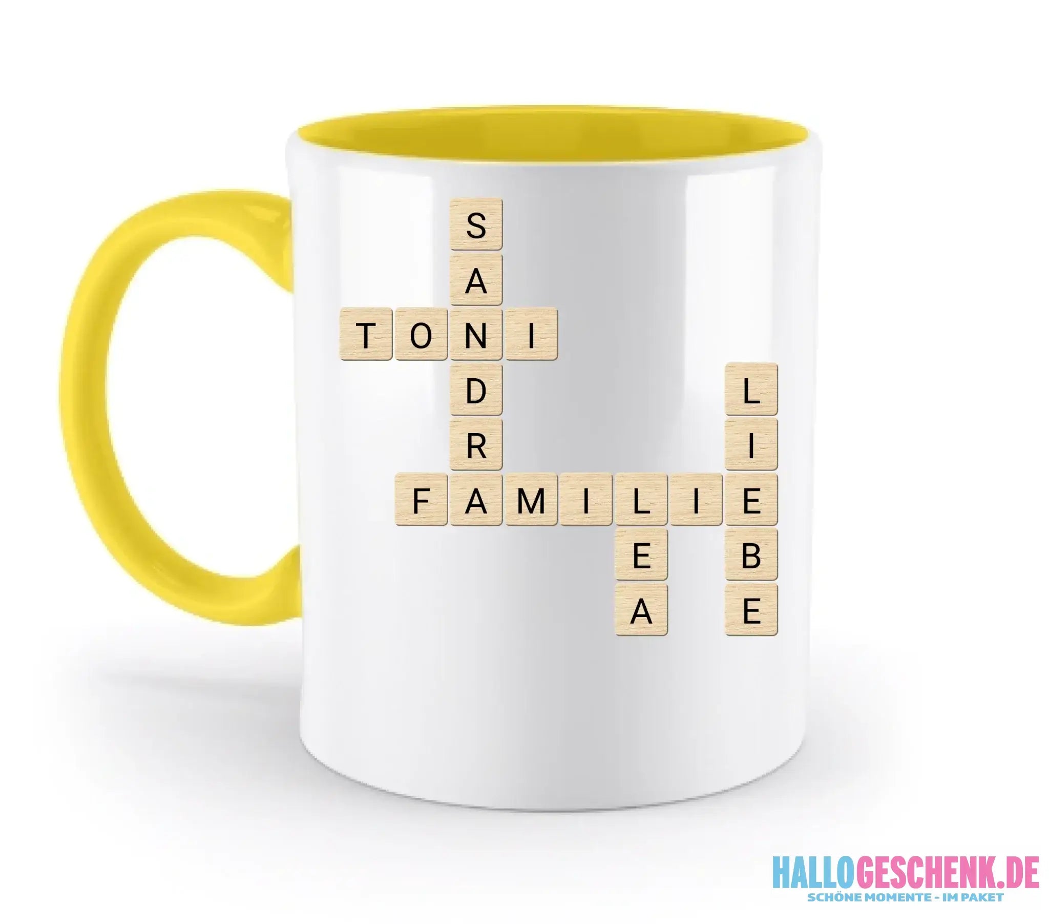 8in1-Kollektion: KREUZWORT Design automatische Generierung • personalisiert • diverse Artikel - zweifarbige Tasse