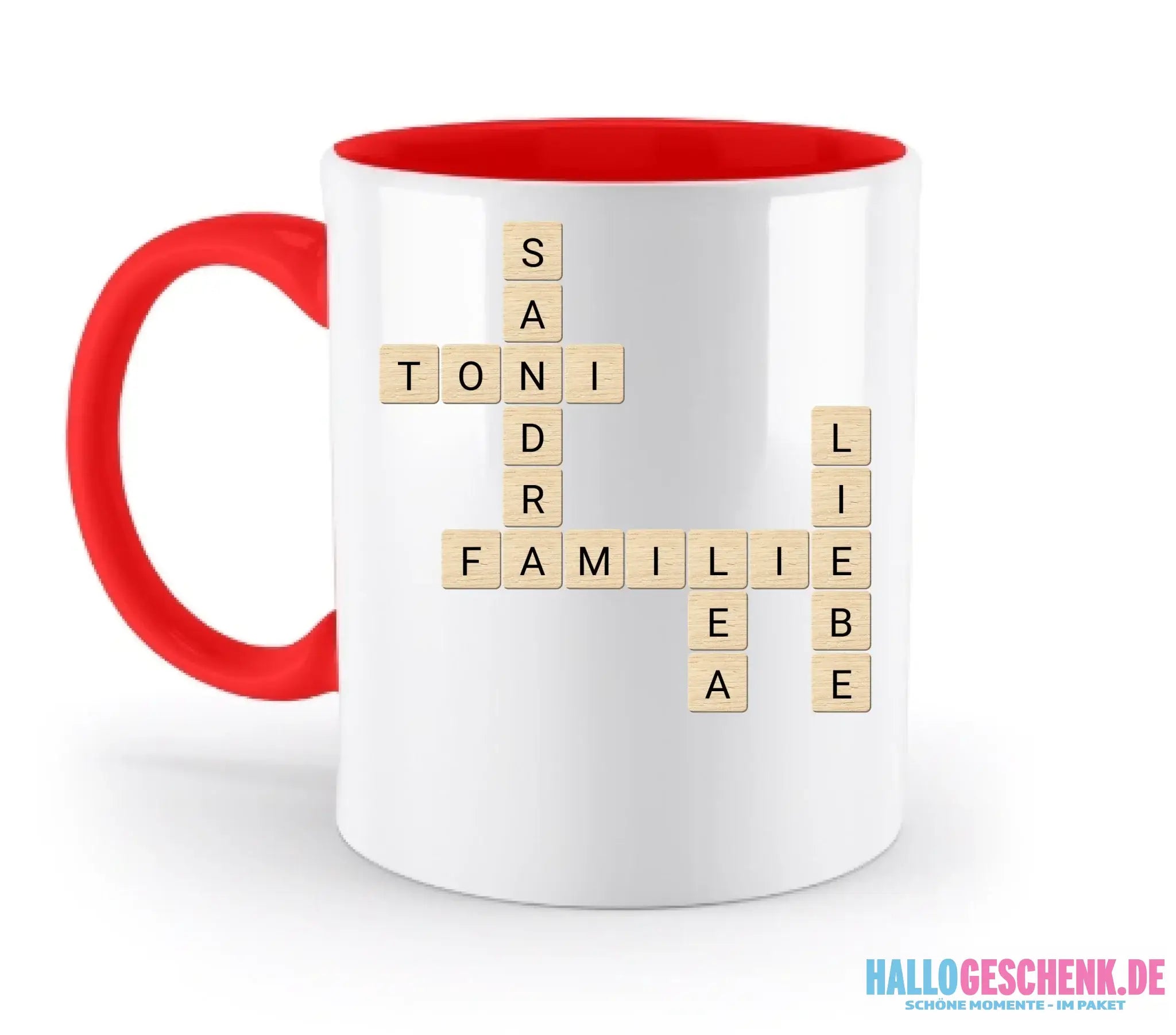 8in1-Kollektion: KREUZWORT Design automatische Generierung • personalisiert • diverse Artikel - zweifarbige Tasse