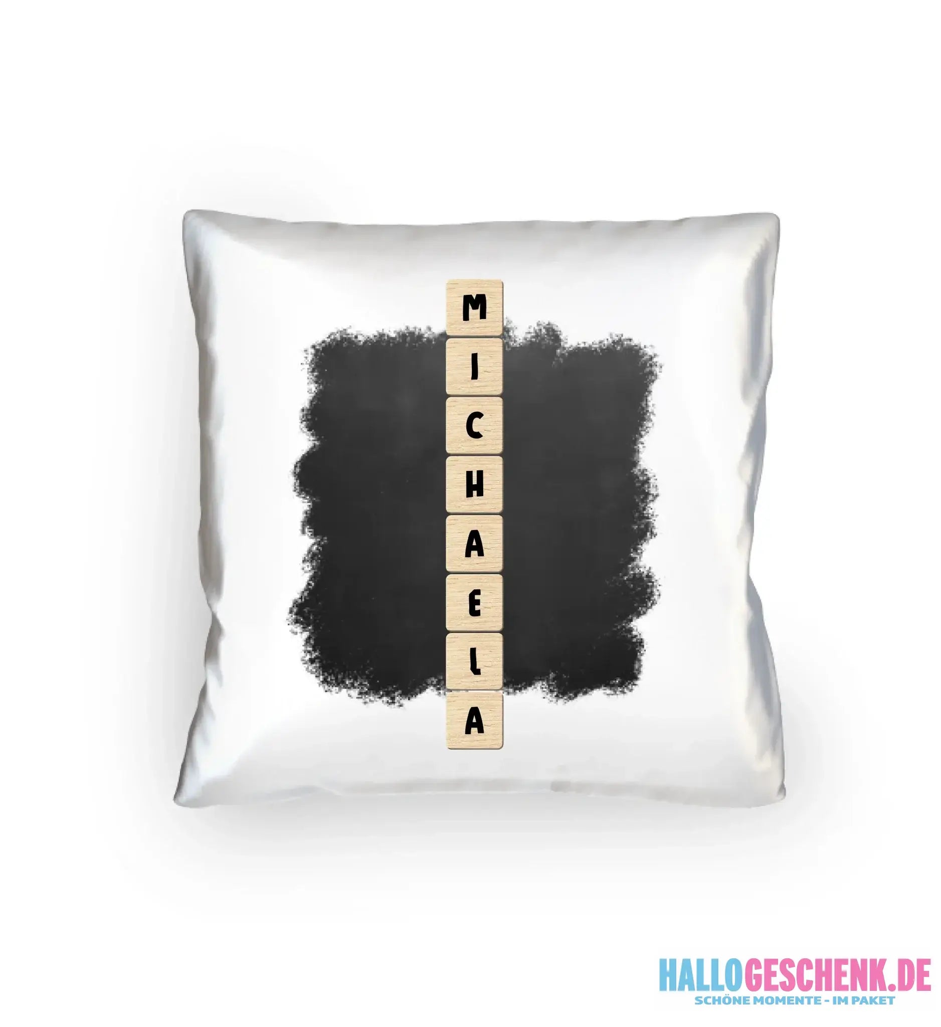 8in1-Kollektion: Kreuzwort-Motiv vertikal 1 Zeile • personalisiert • diverse Artikel - Kissen 40x40 cm / White