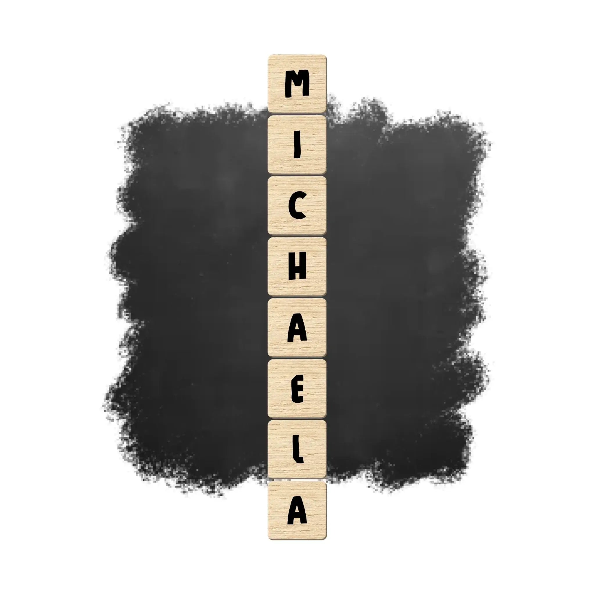 8in1-Kollektion: Kreuzwort-Motiv vertikal 1 Zeile • personalisiert • diverse Artikel - Sticker 20x20 cm / White