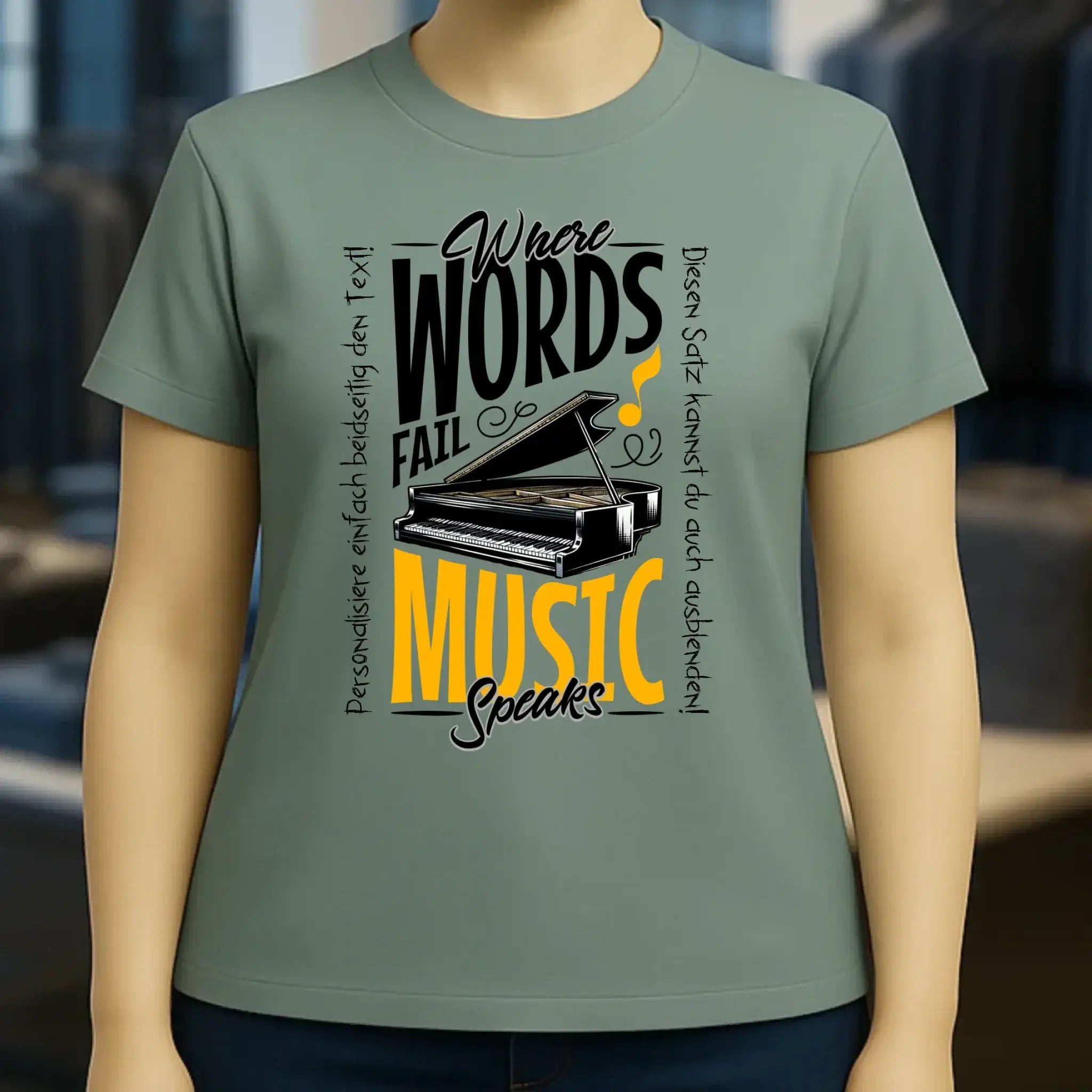 8in1-Kollektion: Music speaks + Wunschtext • personalisiert • diverse Artikel