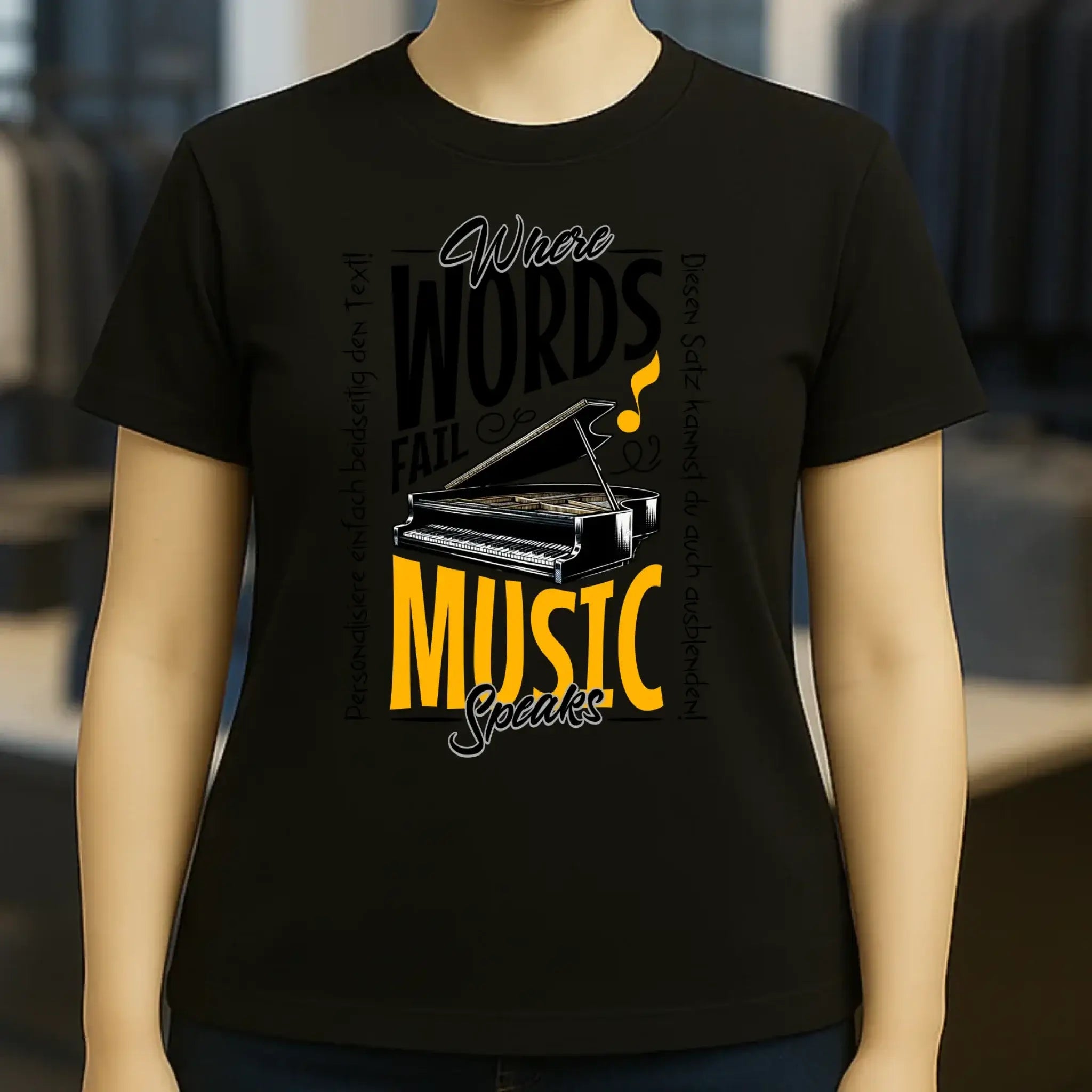 8in1-Kollektion: Music speaks + Wunschtext • personalisiert • diverse Artikel