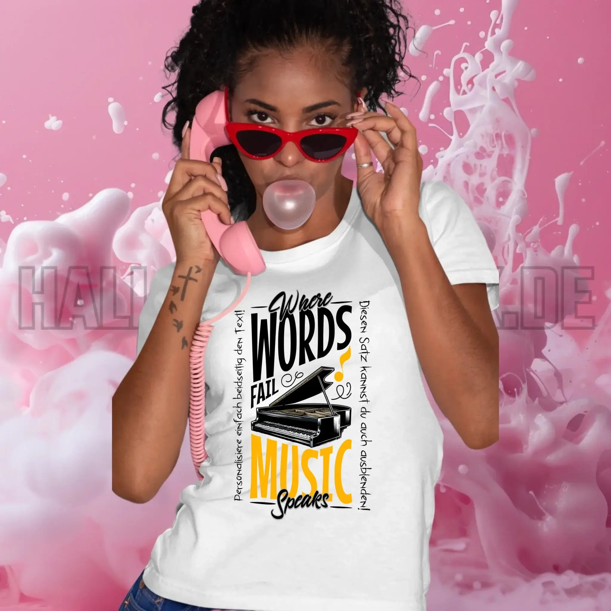 8in1-Kollektion: Music speaks + Wunschtext • personalisiert • diverse Artikel