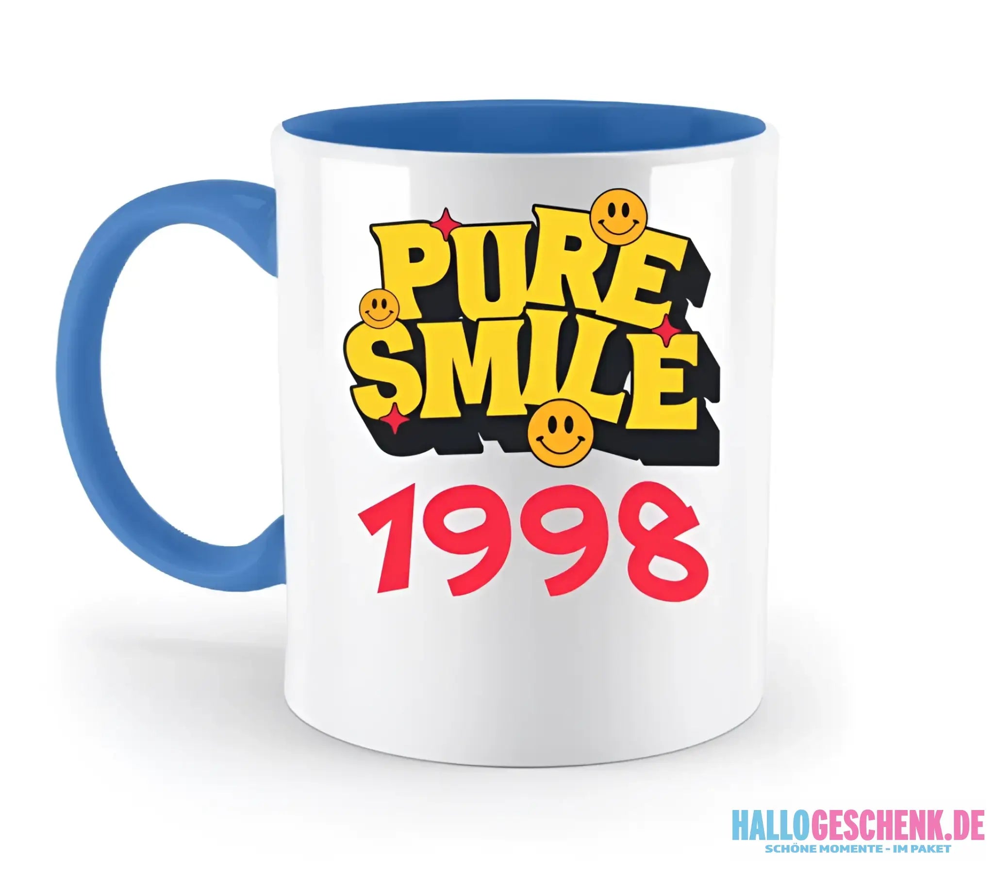 8in1-Kollektion: Pure Smile + Wunschtext • personalisiert • diverse Artikel - zweifarbige Tasse • spülmaschinengeeignet