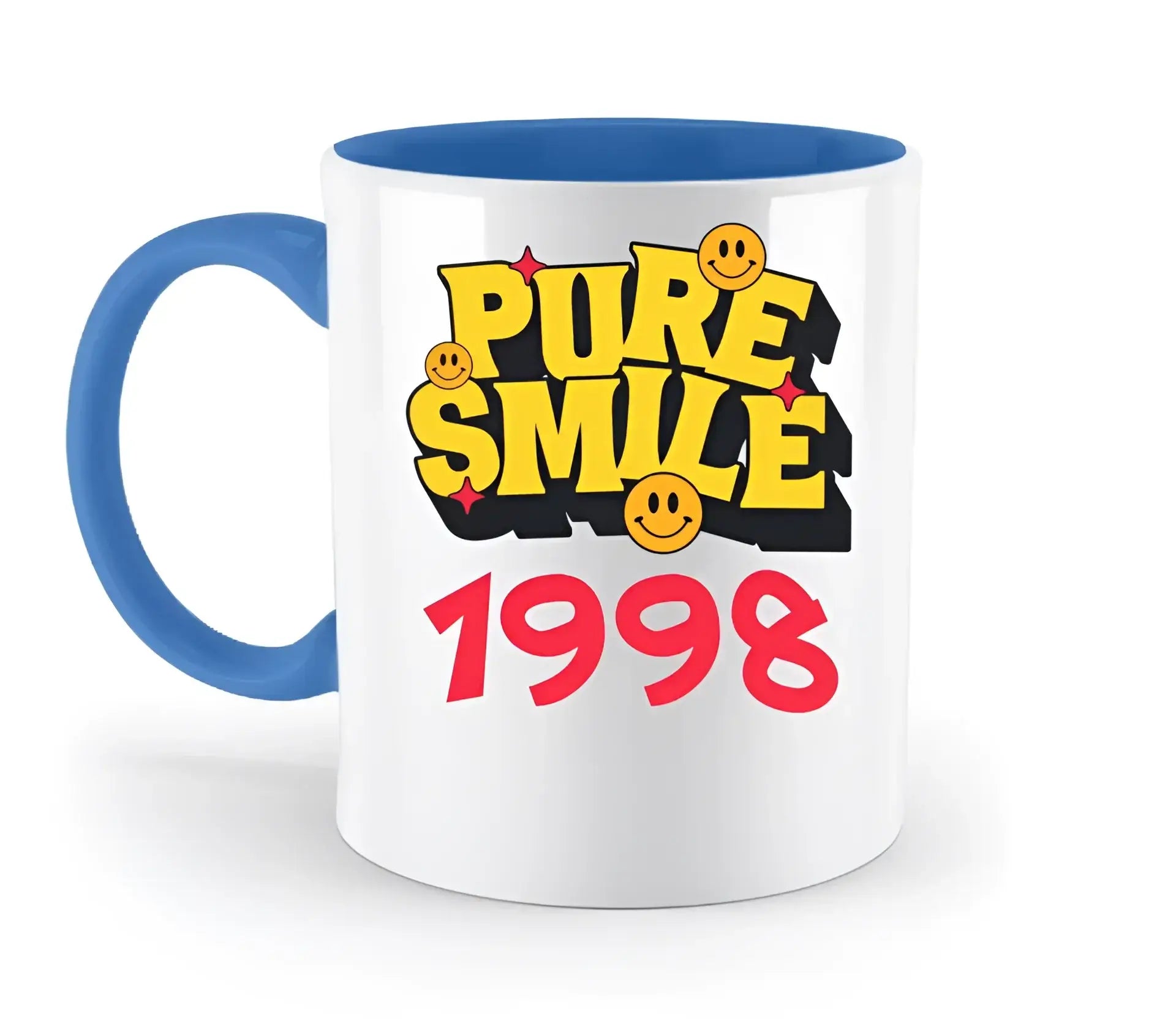 8in1-Kollektion: Pure Smile + Wunschtext • personalisiert • diverse Artikel - zweifarbige Tasse • spülmaschinengeeignet