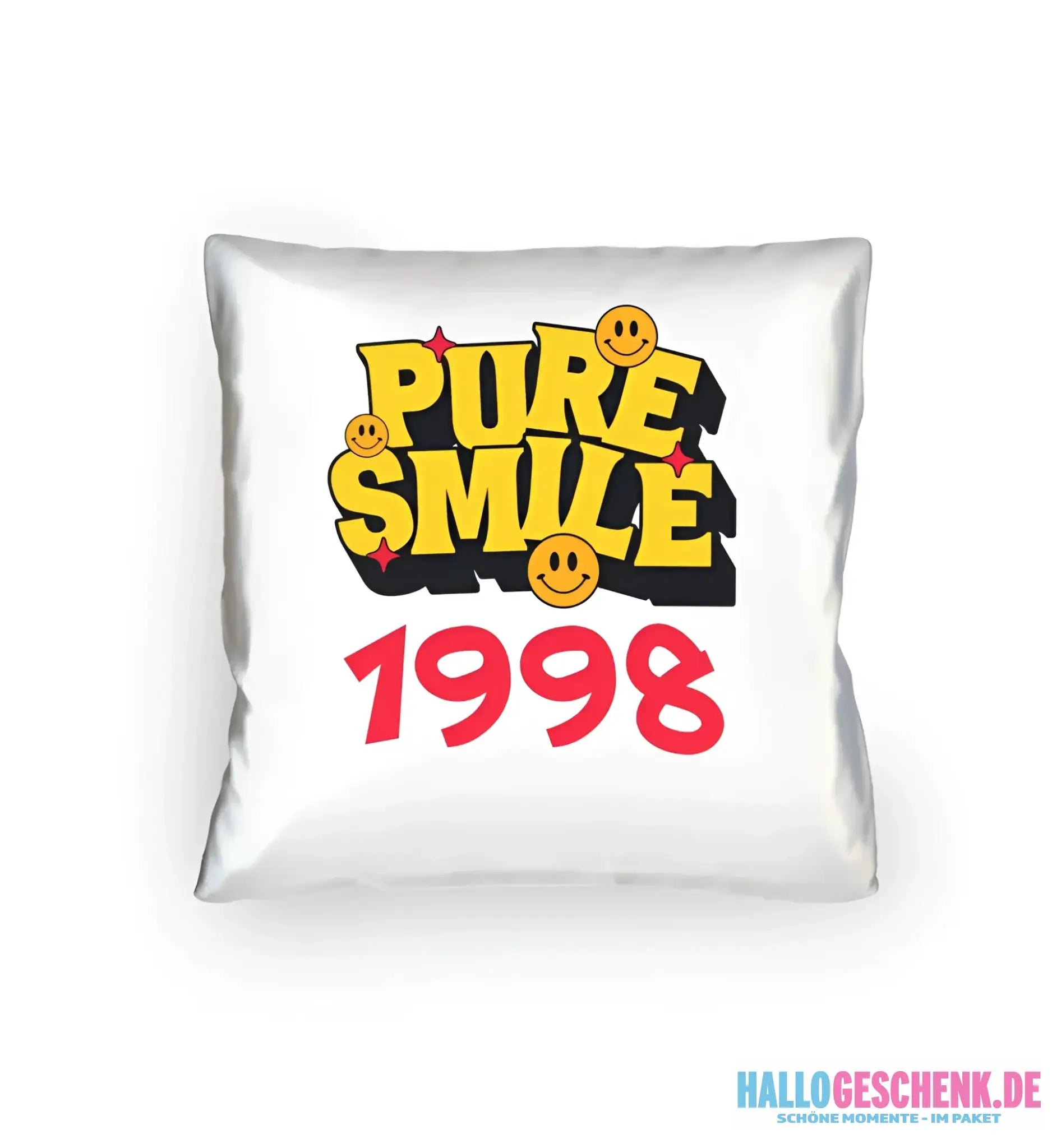 8in1-Kollektion: Pure Smile + Wunschtext • personalisiert • diverse Artikel - Kissen 40x40 cm / White / 40cm-x-40cm