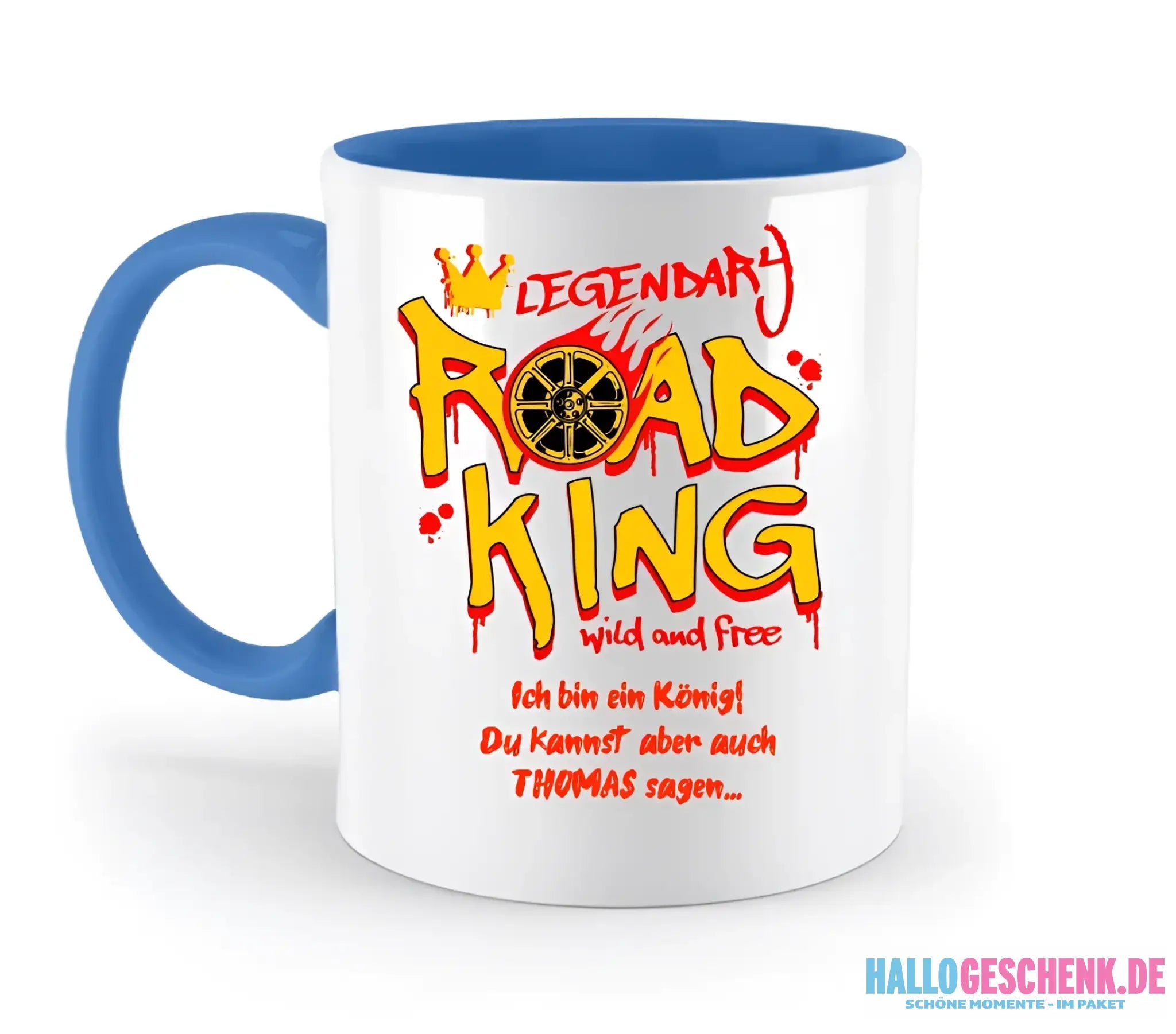 8in1-Kollektion: Road King + Wunschtext • personalisiert • diverse Artikel - zweifarbige Tasse • spülmaschinengeeignet