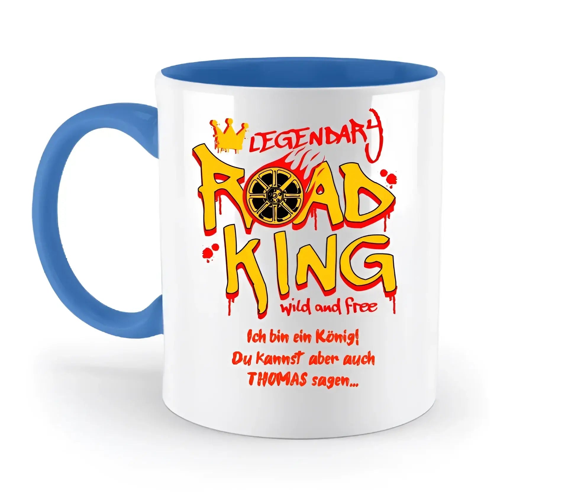 8in1-Kollektion: Road King + Wunschtext • personalisiert • diverse Artikel - zweifarbige Tasse • spülmaschinengeeignet