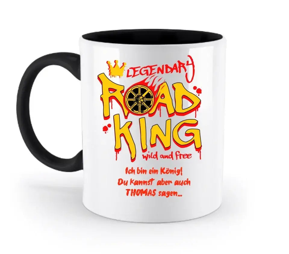 8in1-Kollektion: Road King + Wunschtext • personalisiert • diverse Artikel - zweifarbige Tasse • spülmaschinengeeignet