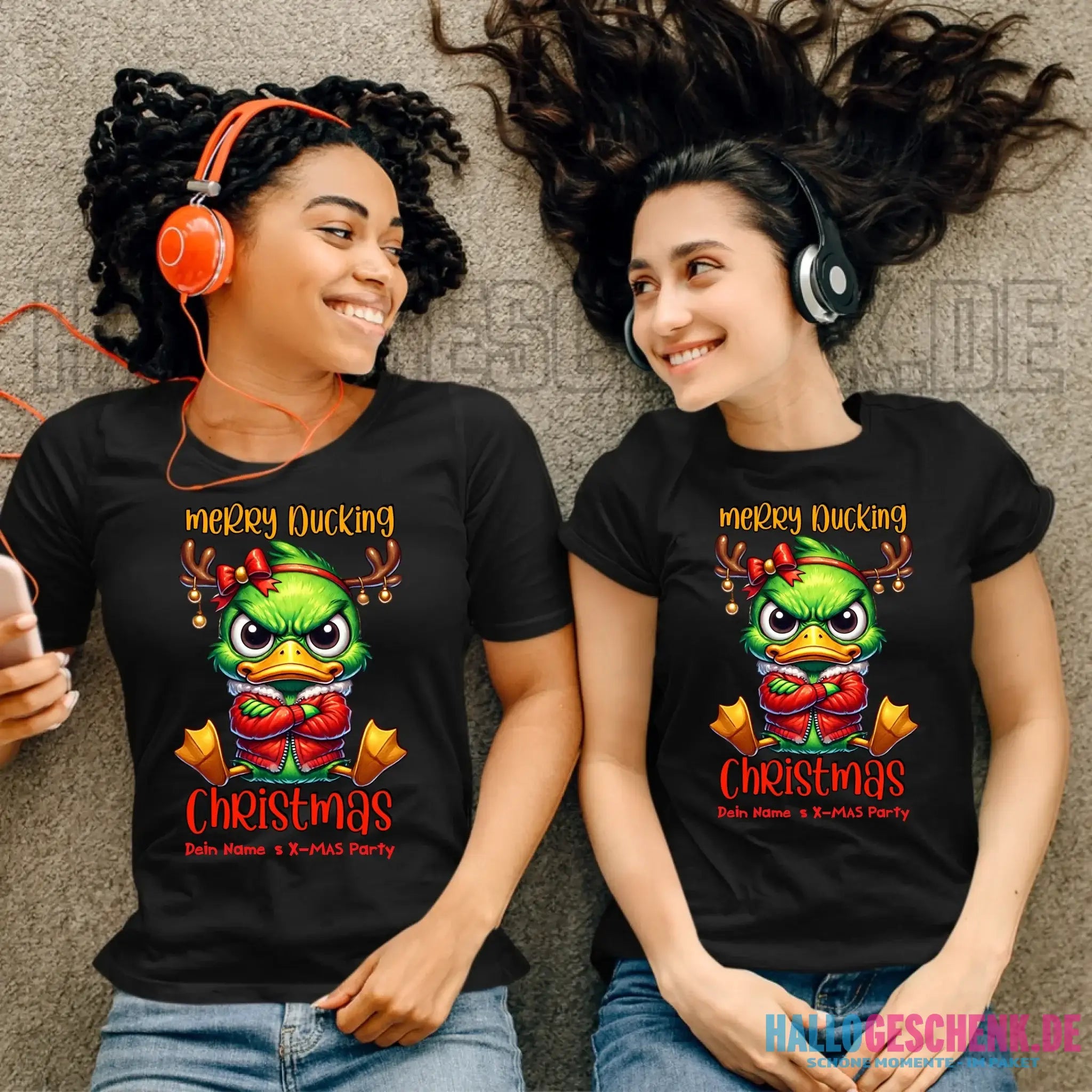 8in1-Kollektion: X-MAS Grinchmas Ducks + Wunschtext • 15 Enten-Motive zur Auswahl • personalisiert • diverse Artikel