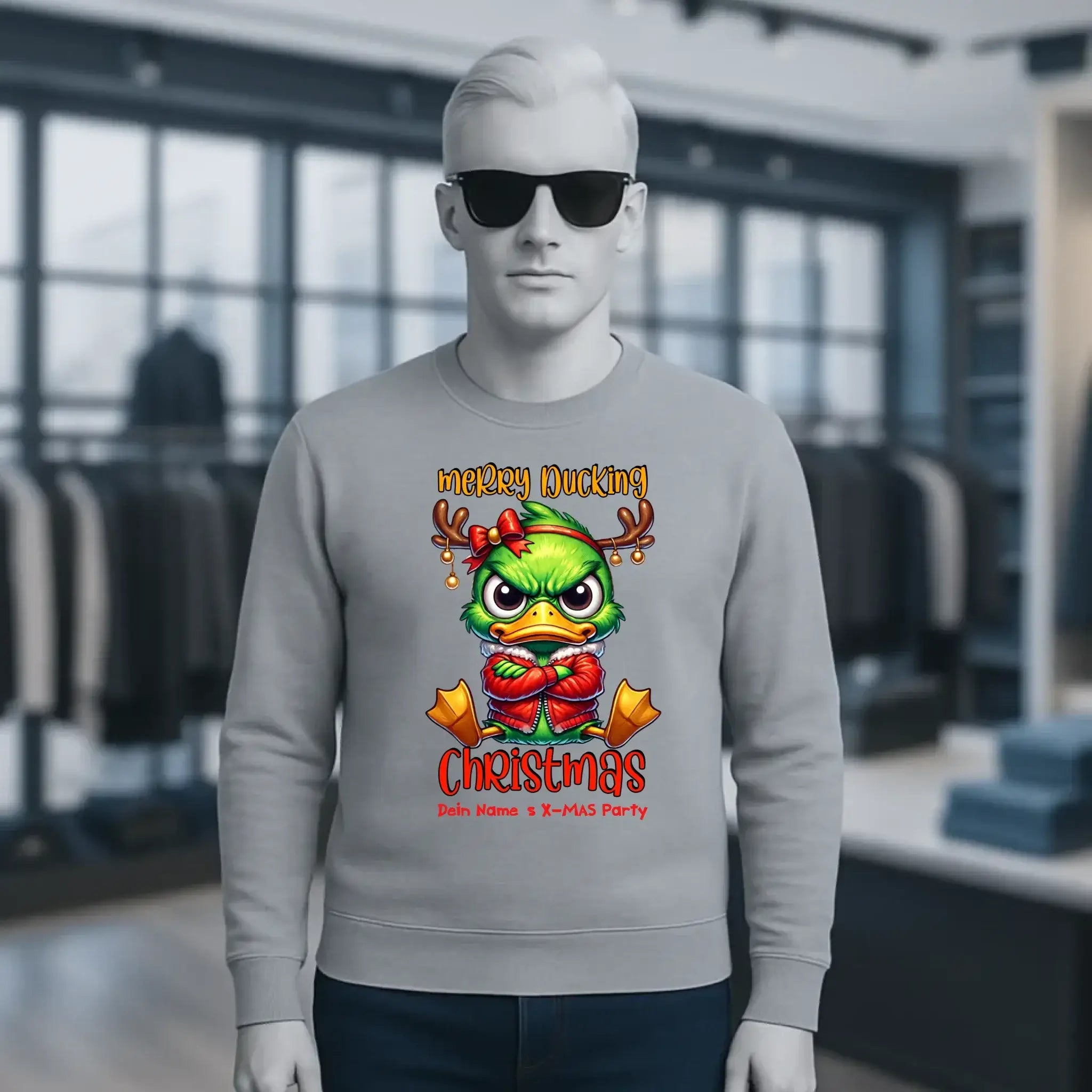 8in1-Kollektion: X-MAS Grinchmas Ducks + Wunschtext • 15 Enten-Motive zur Auswahl • personalisiert • diverse Artikel