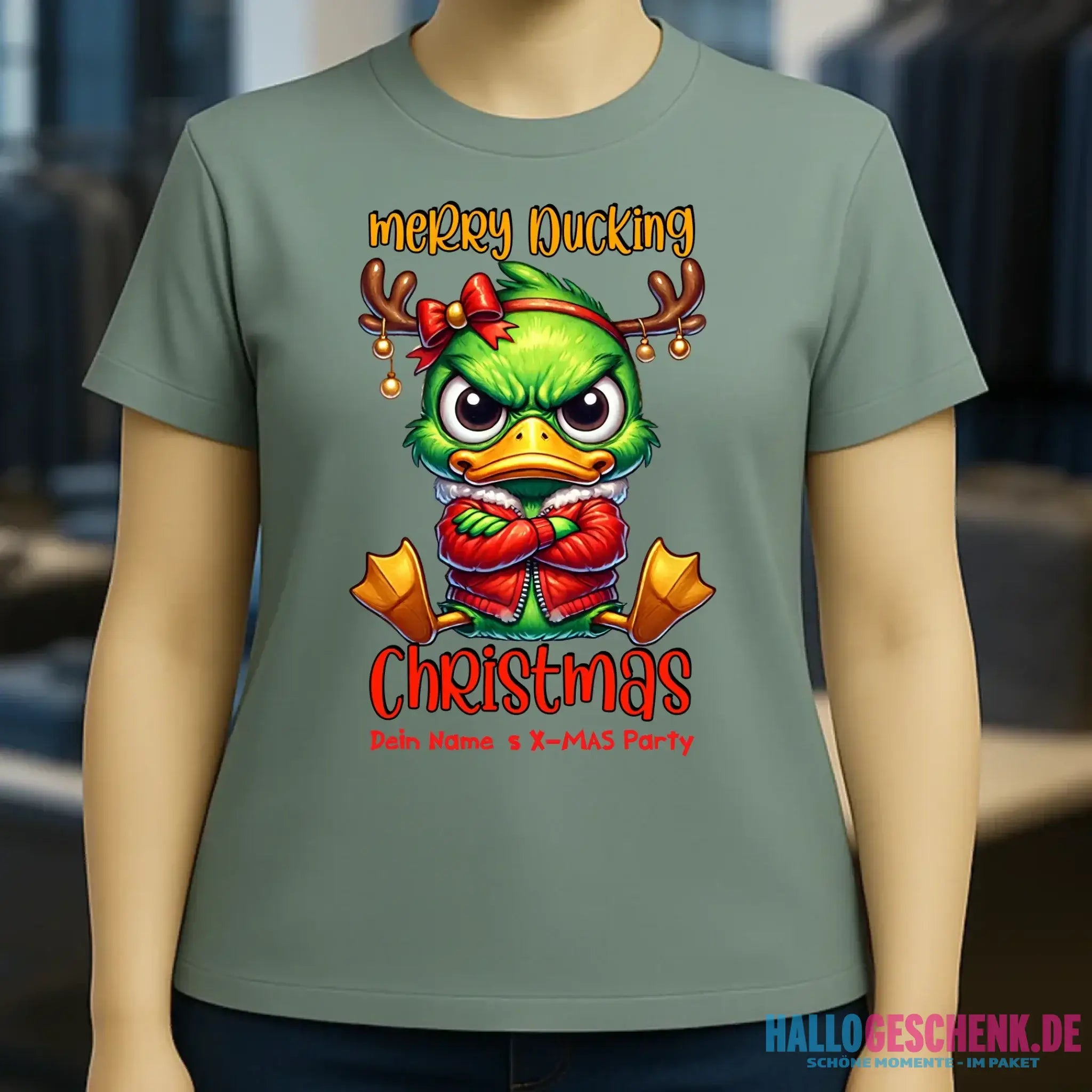8in1-Kollektion: X-MAS Grinchmas Ducks + Wunschtext • 15 Enten-Motive zur Auswahl • personalisiert • diverse Artikel