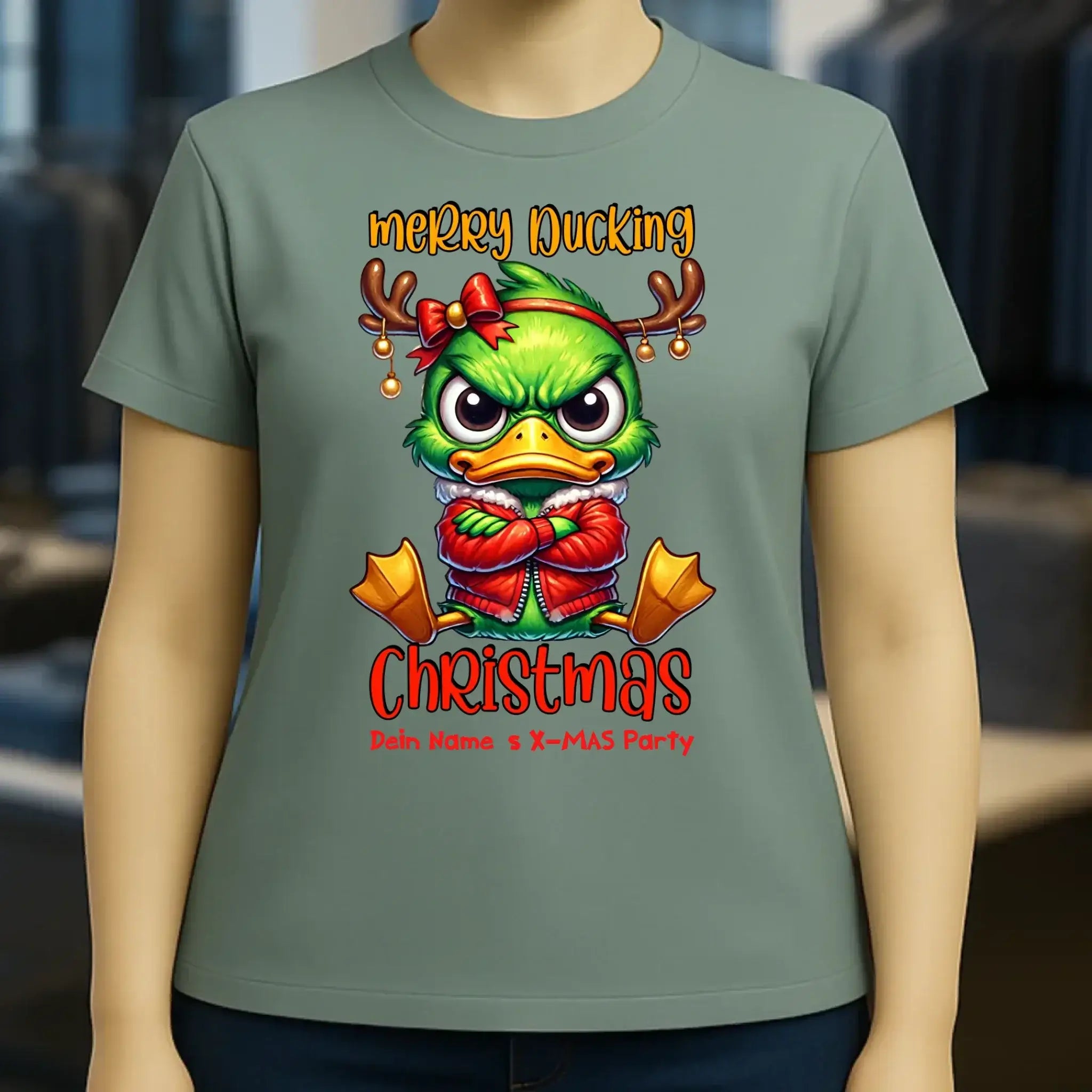 8in1-Kollektion: X-MAS Grinchmas Ducks + Wunschtext • 15 Enten-Motive zur Auswahl • personalisiert • diverse Artikel