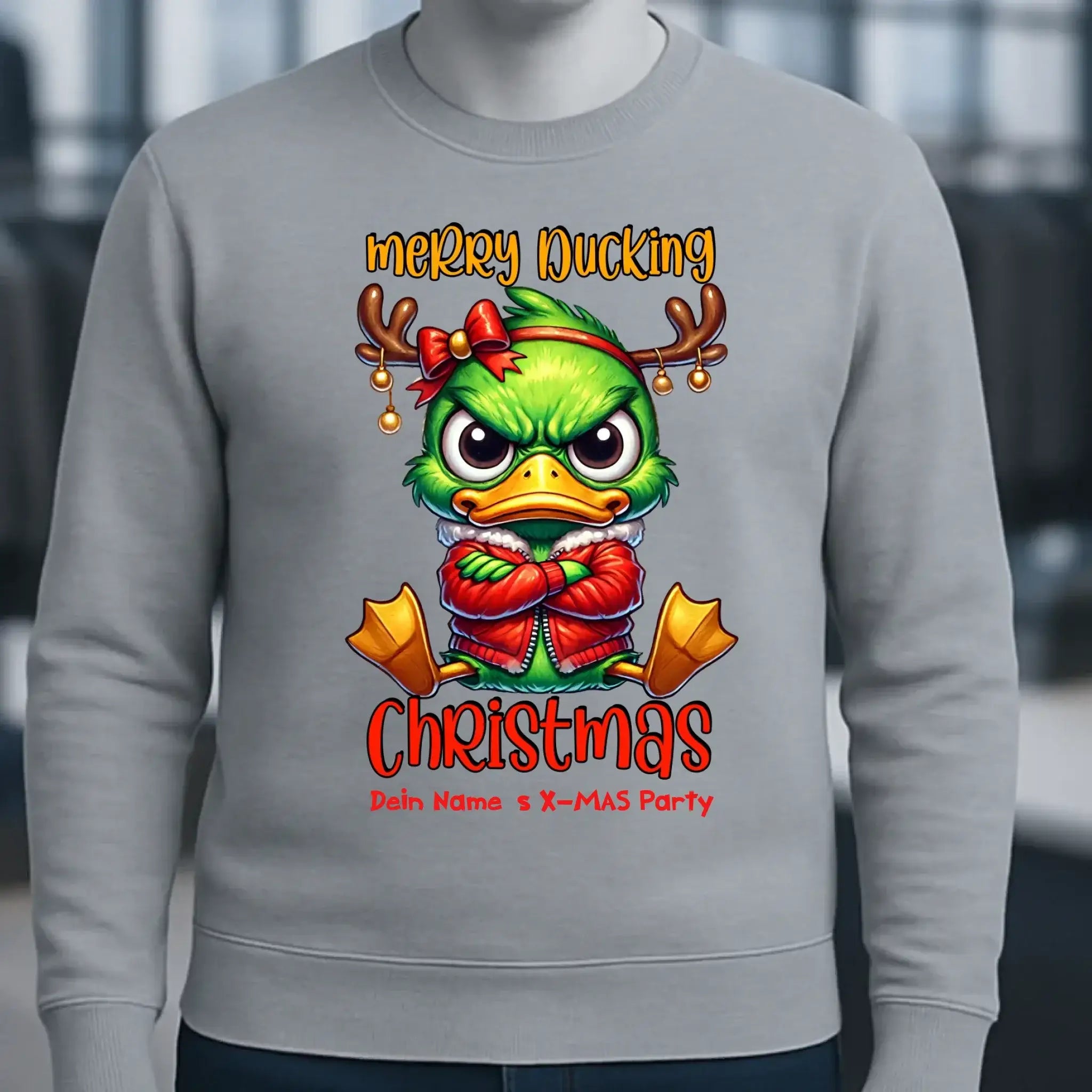 8in1-Kollektion: X-MAS Grinchmas Ducks + Wunschtext • 15 Enten-Motive zur Auswahl • personalisiert • diverse Artikel