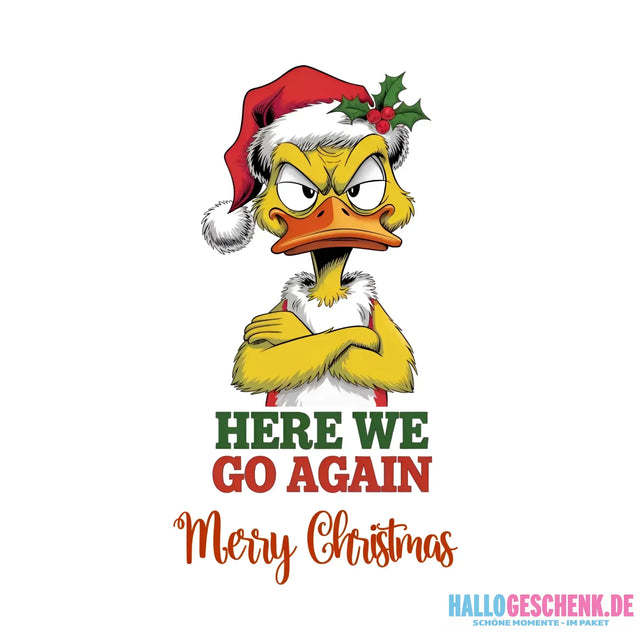 8in1-Kollektion: X-MAS Yellow Sarcastic Ducks + Wunschtext • 12 lustige Enten-Motive zur Auswahl • personalisiert