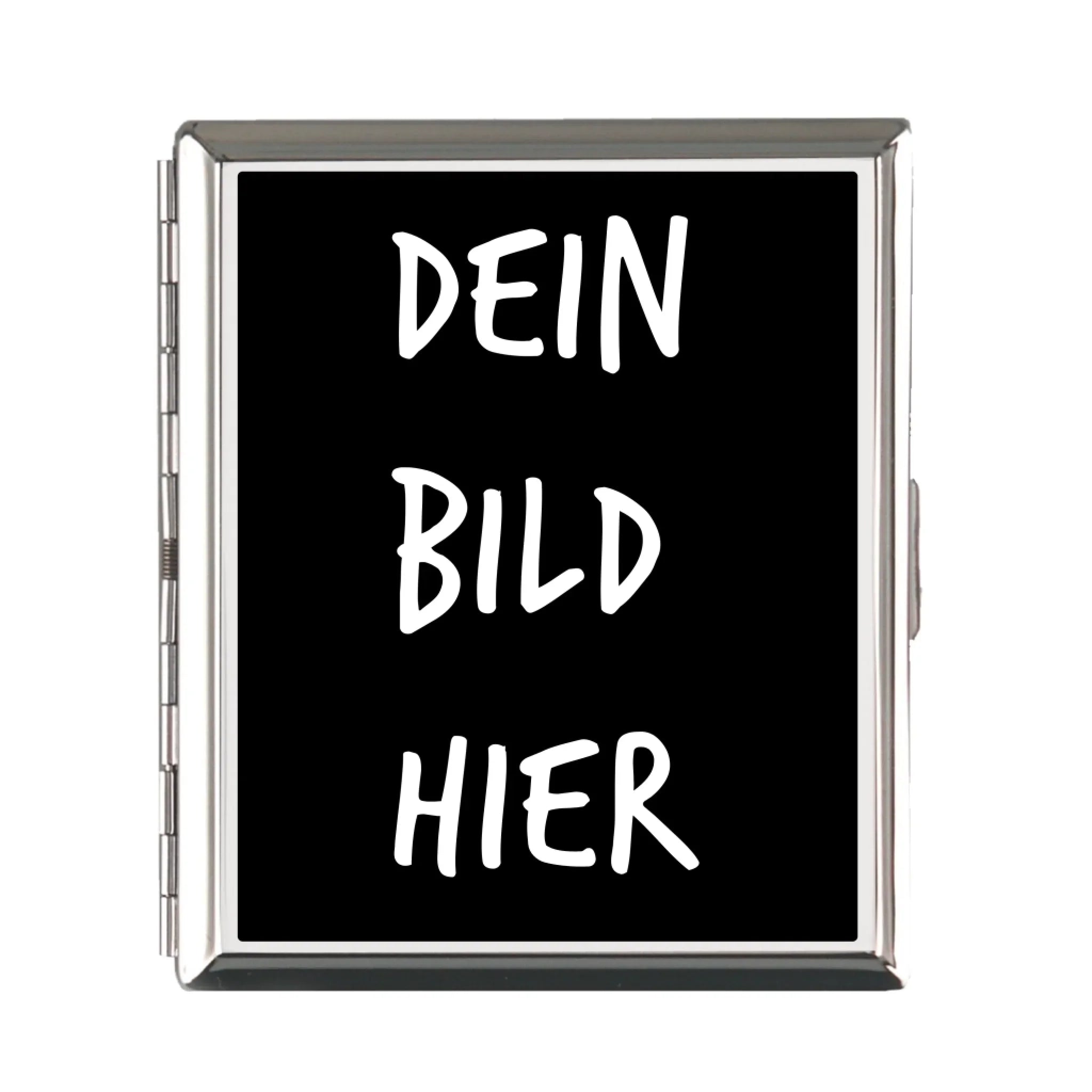 KI-Cartoon-Effekt: Zigarettenetui mit deinem Foto • für 16–18 Zigaretten • (personalisierbare Fotogeschenke) - Silber